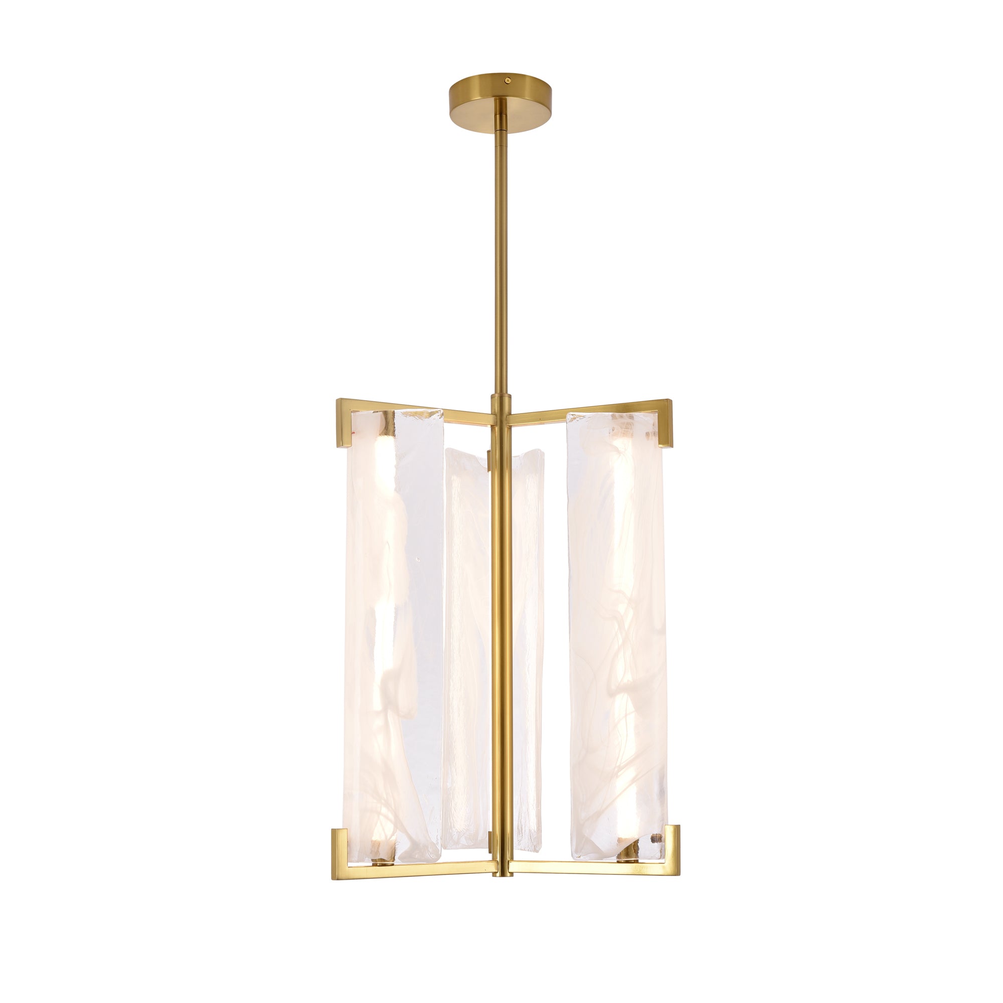 Mingle 3 Light Pendant - Satin Brass