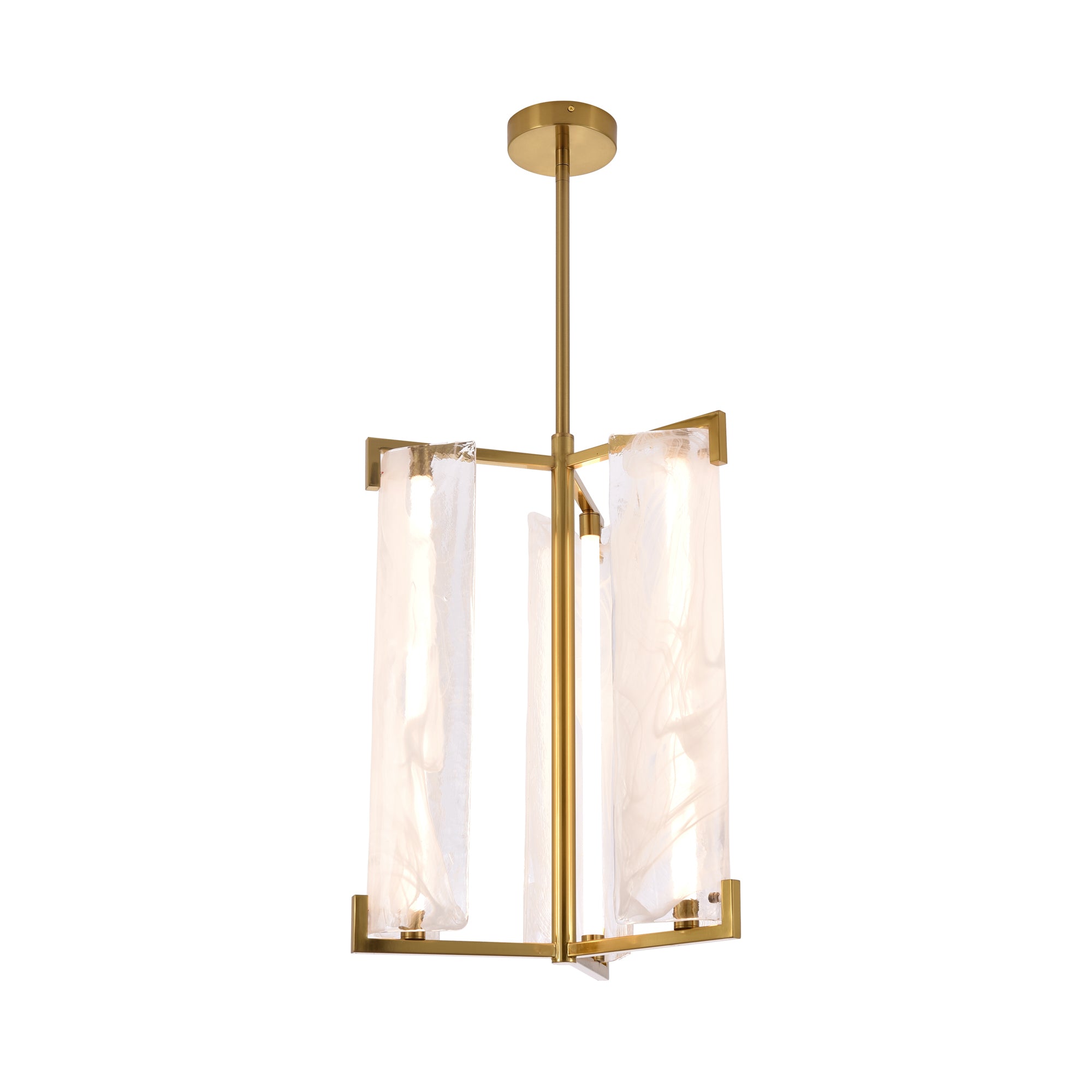 Mingle 3 Light Pendant - Satin Brass