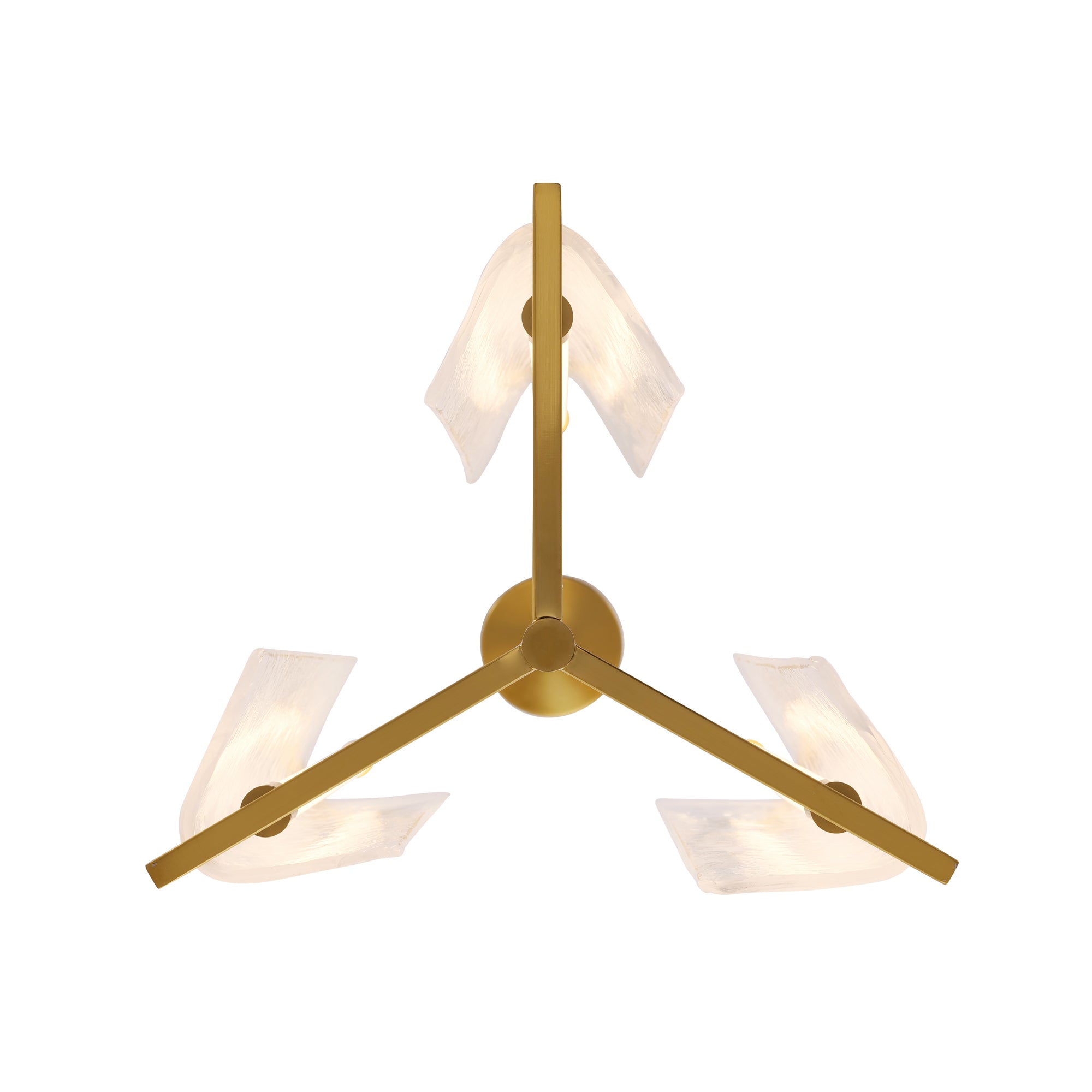 Mingle 3 Light Pendant - Satin Brass