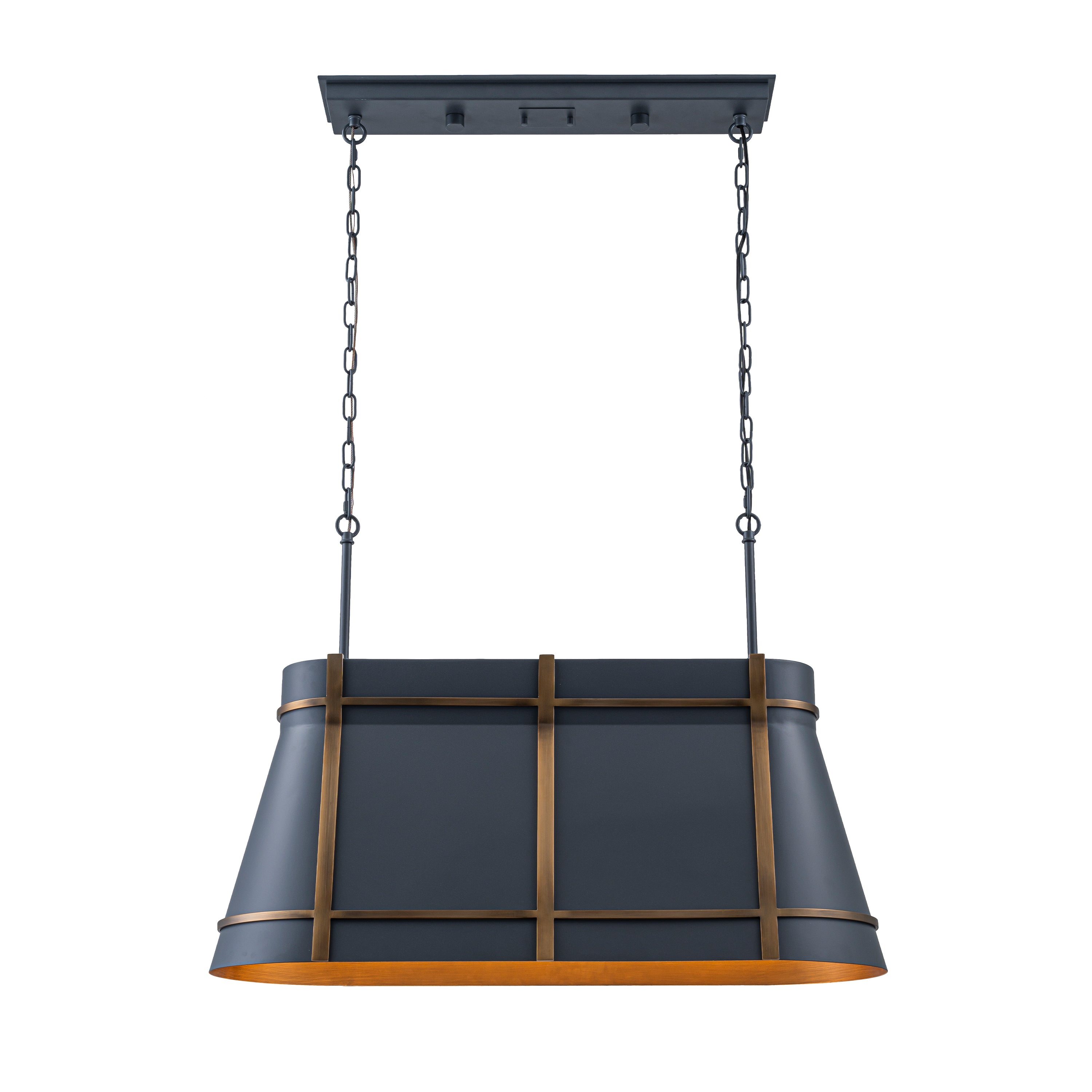 Brasserie 3-Light Linear - Blackened Zinc/Heritage Bronze