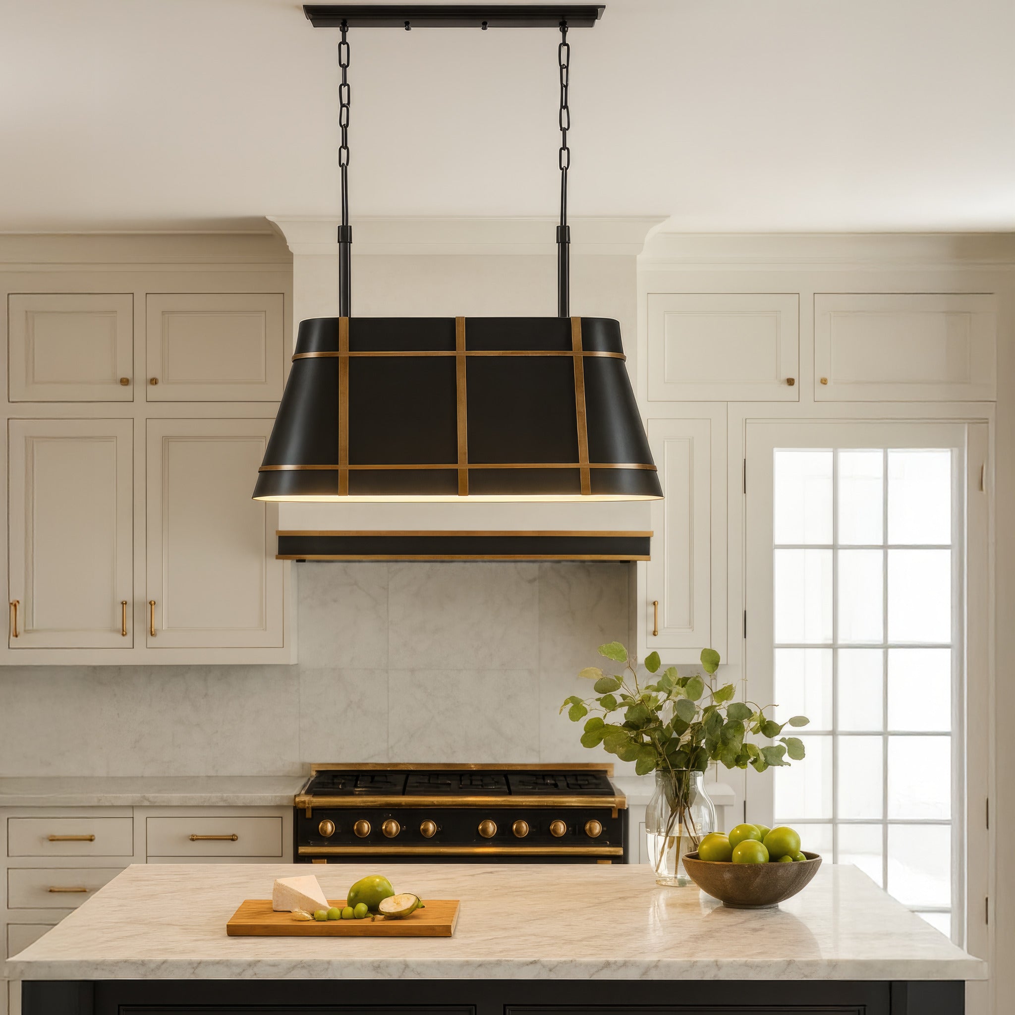 Brasserie 3-Light Linear - Blackened Zinc/Heritage Bronze