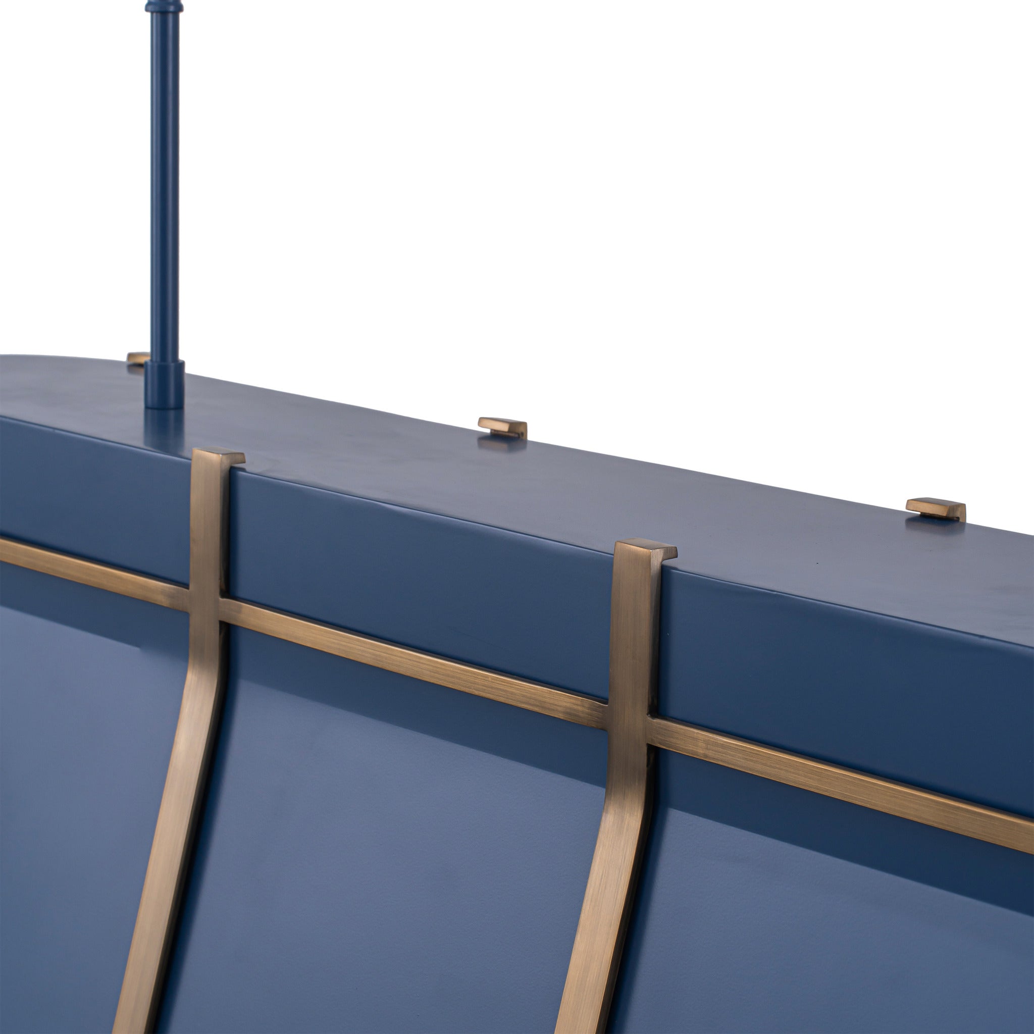 Brasserie 4 Light Linear - French Blue/Heritage Bronze