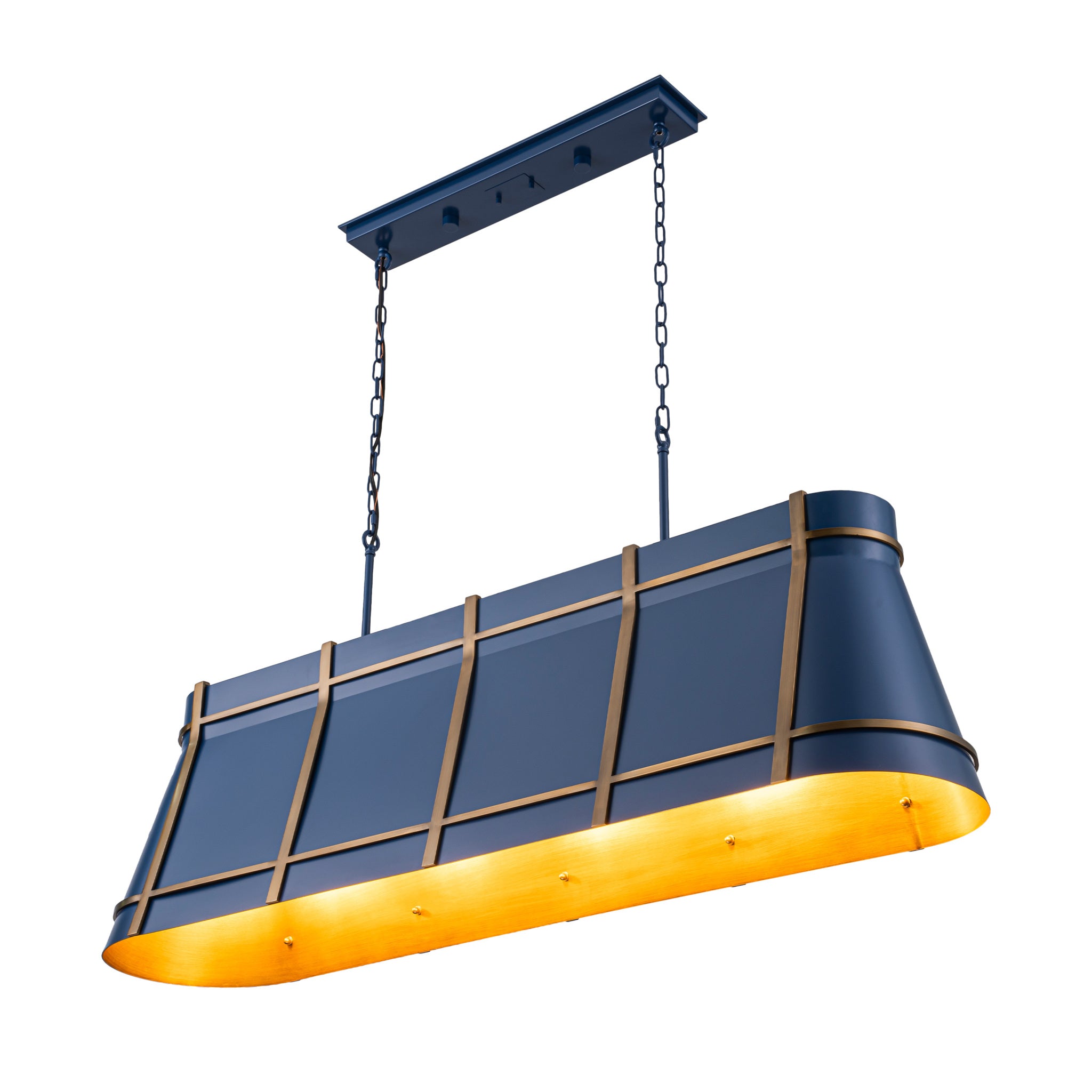 Brasserie 5 Light Linear - French Blue/Heritage Bronze