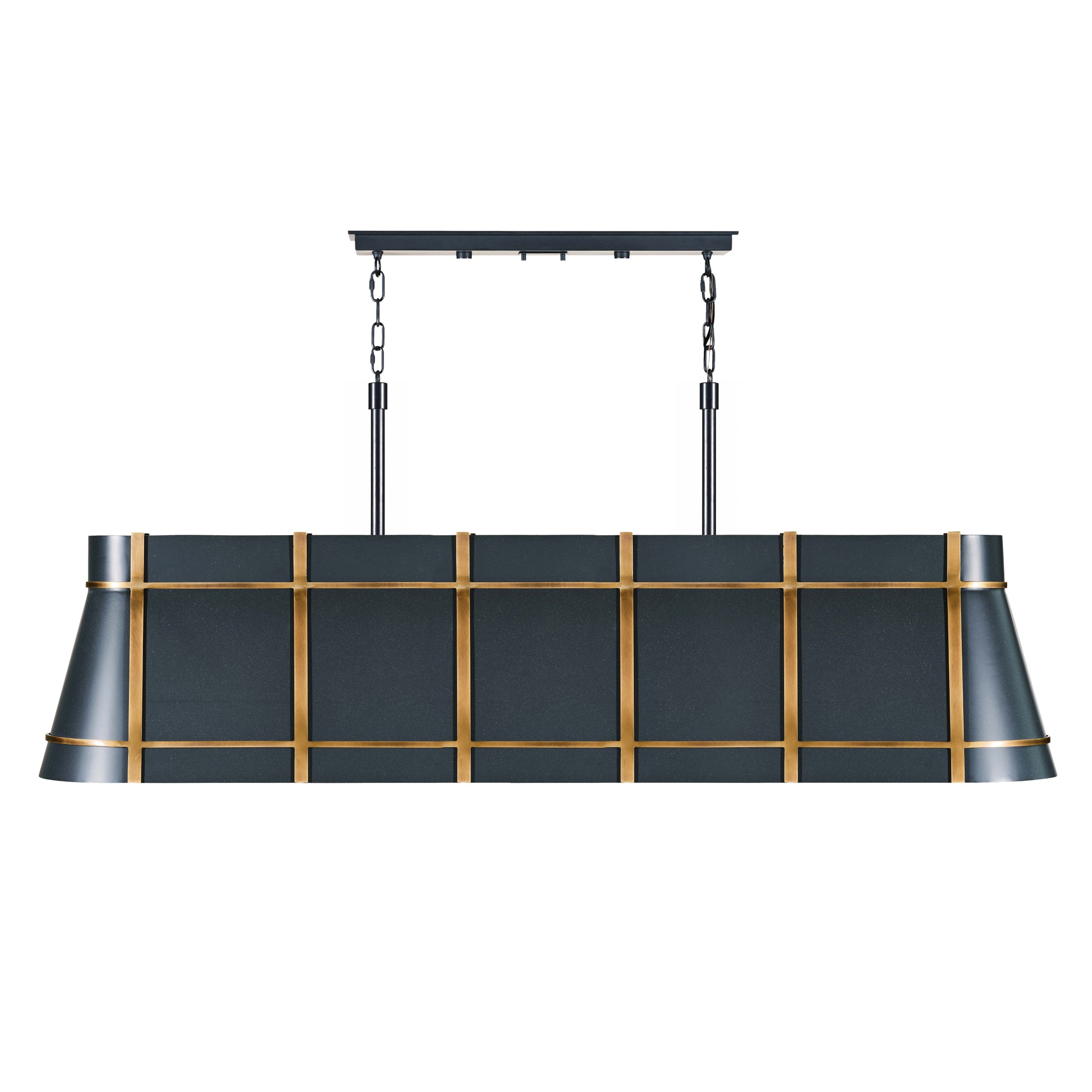 Brasserie 6-Light Linear - Blackened Zinc/Heritage Bronze