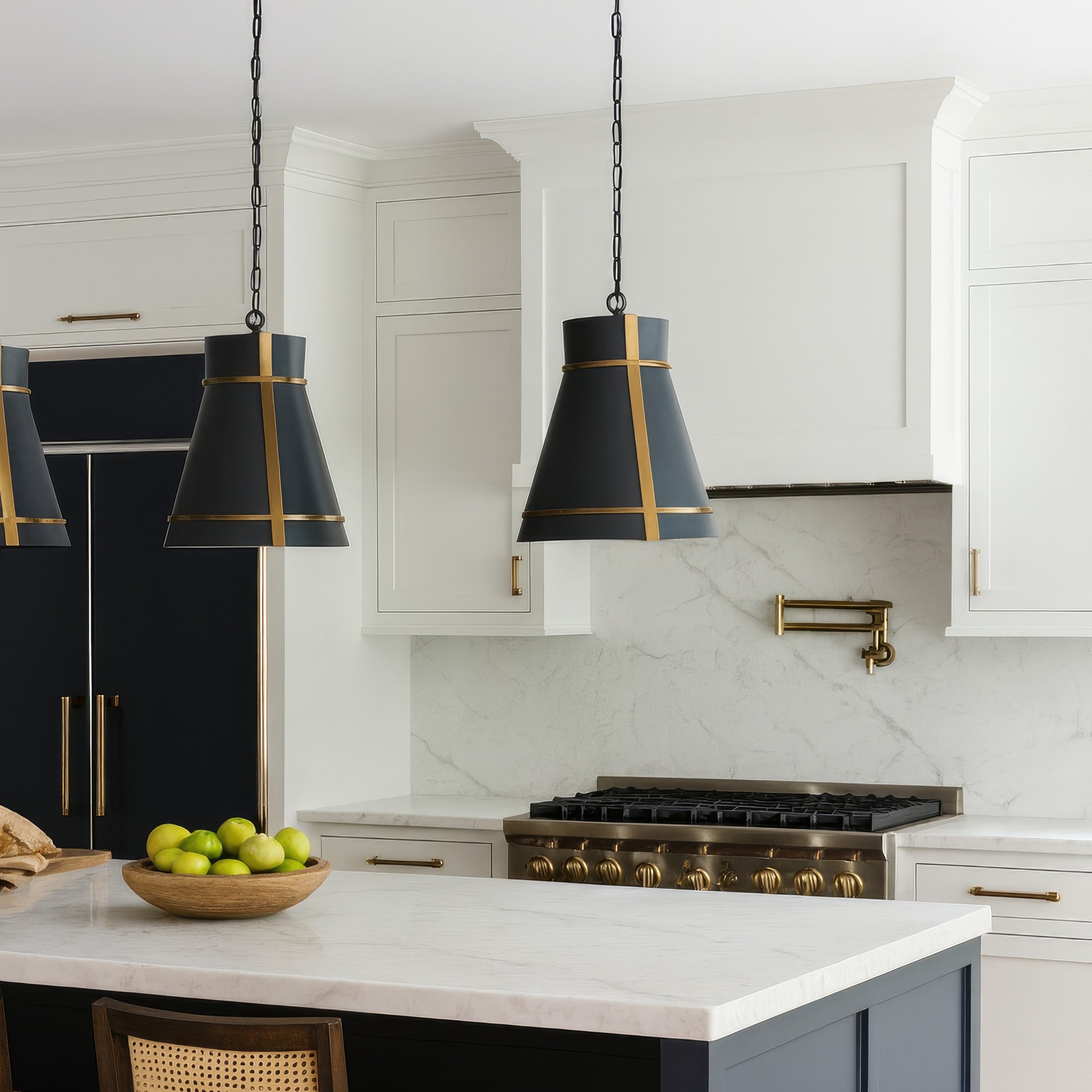 Brasserie 1 Light Pendant - Blackened Zinc/Heritage Bronze