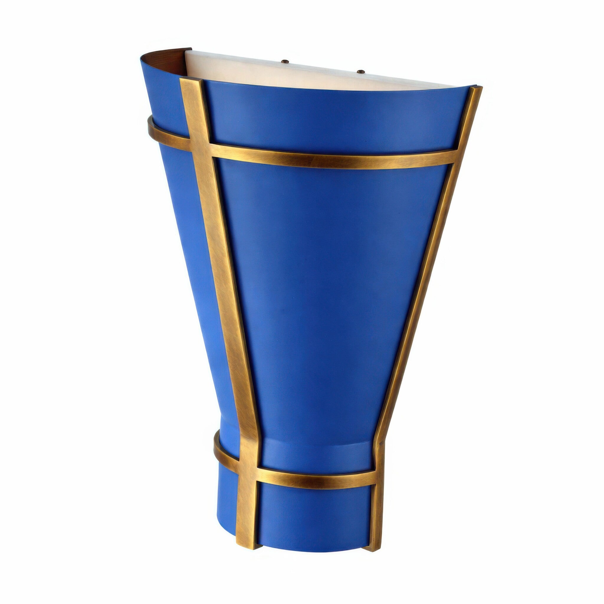 Brasserie 1 Light Sconce - French Blue/Heritage Bronze