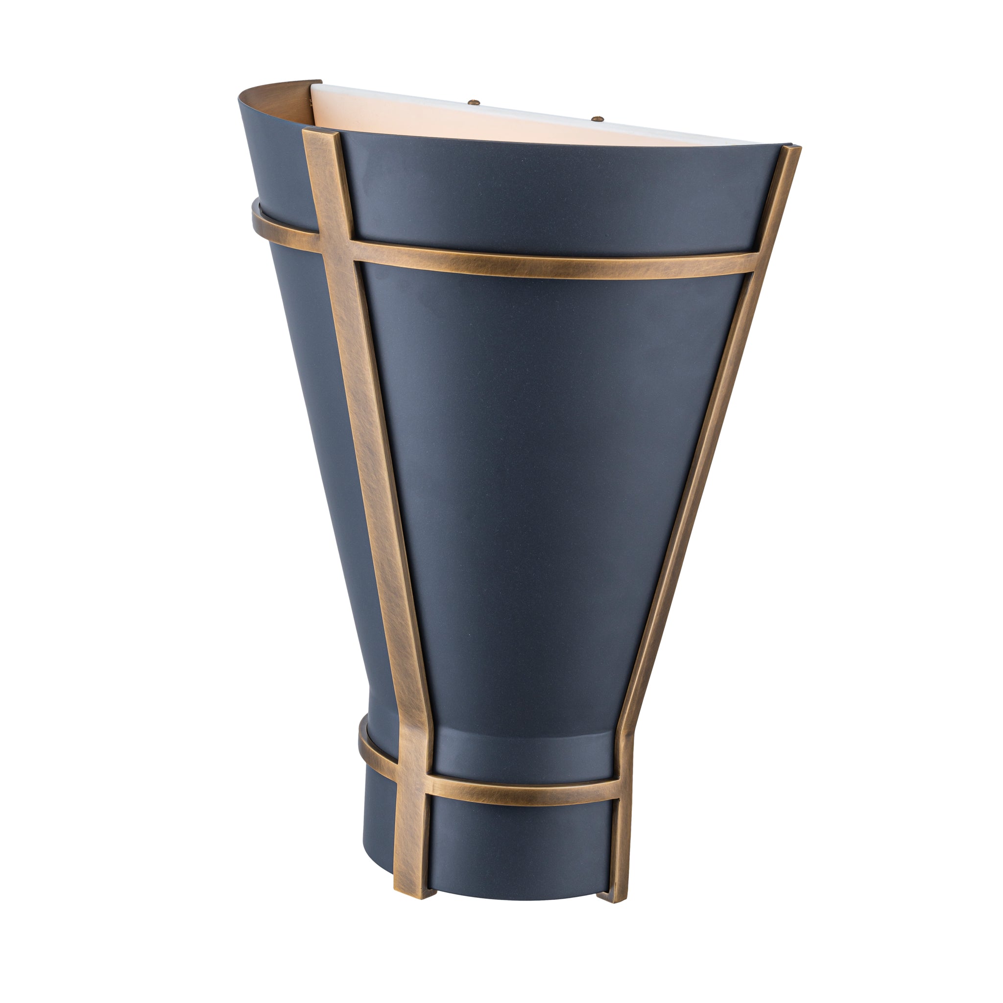 Brasserie 1 Light Sconce - Blackened Zinc/Heritage Bronze
