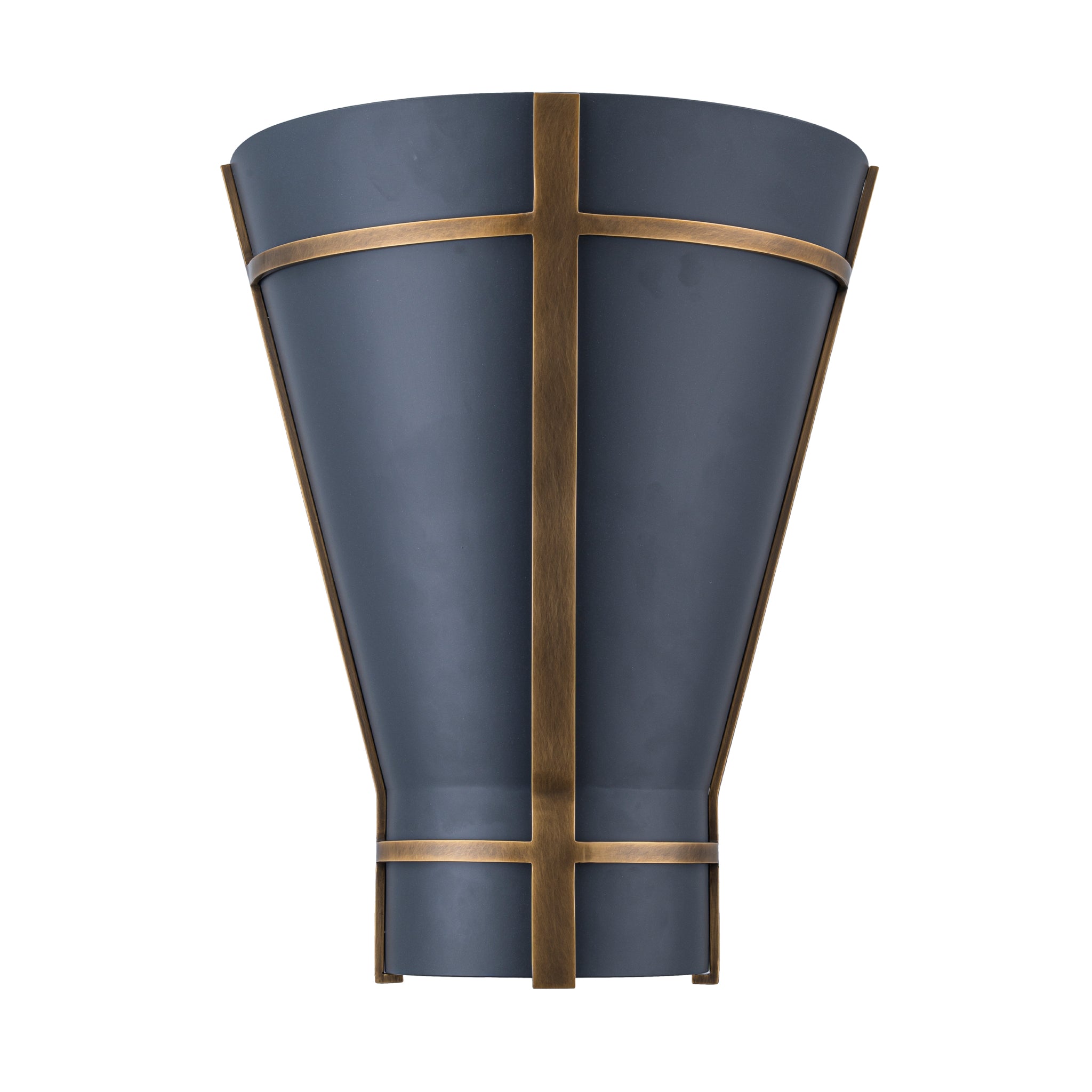Brasserie 1 Light Sconce - Blackened Zinc/Heritage Bronze