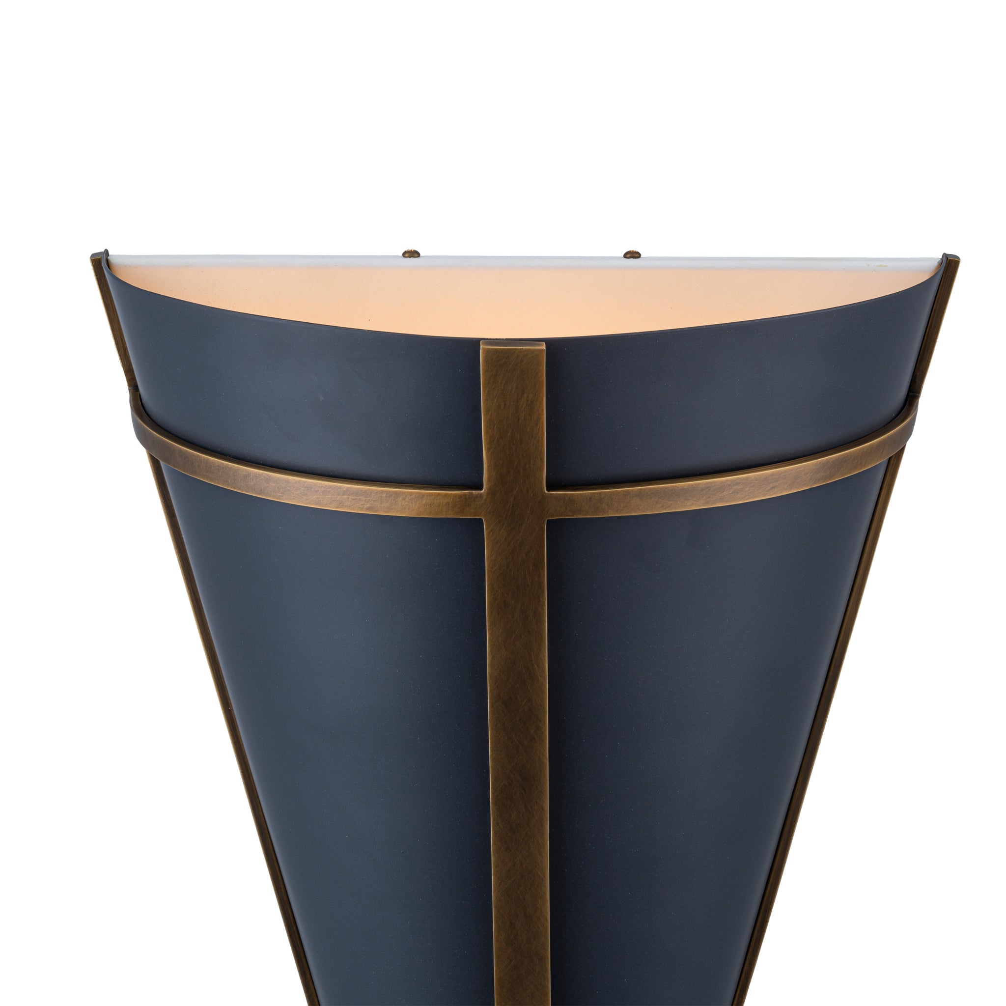 Brasserie 1 Light Sconce - Blackened Zinc/Heritage Bronze