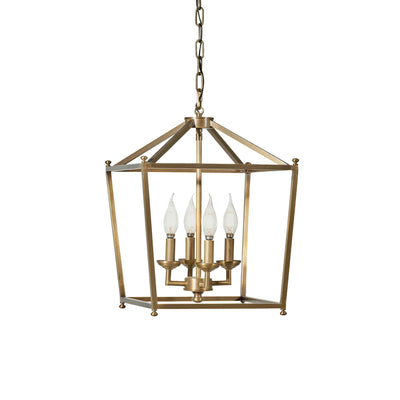 Gridlock 4 Light Pendant - Antique Bronze