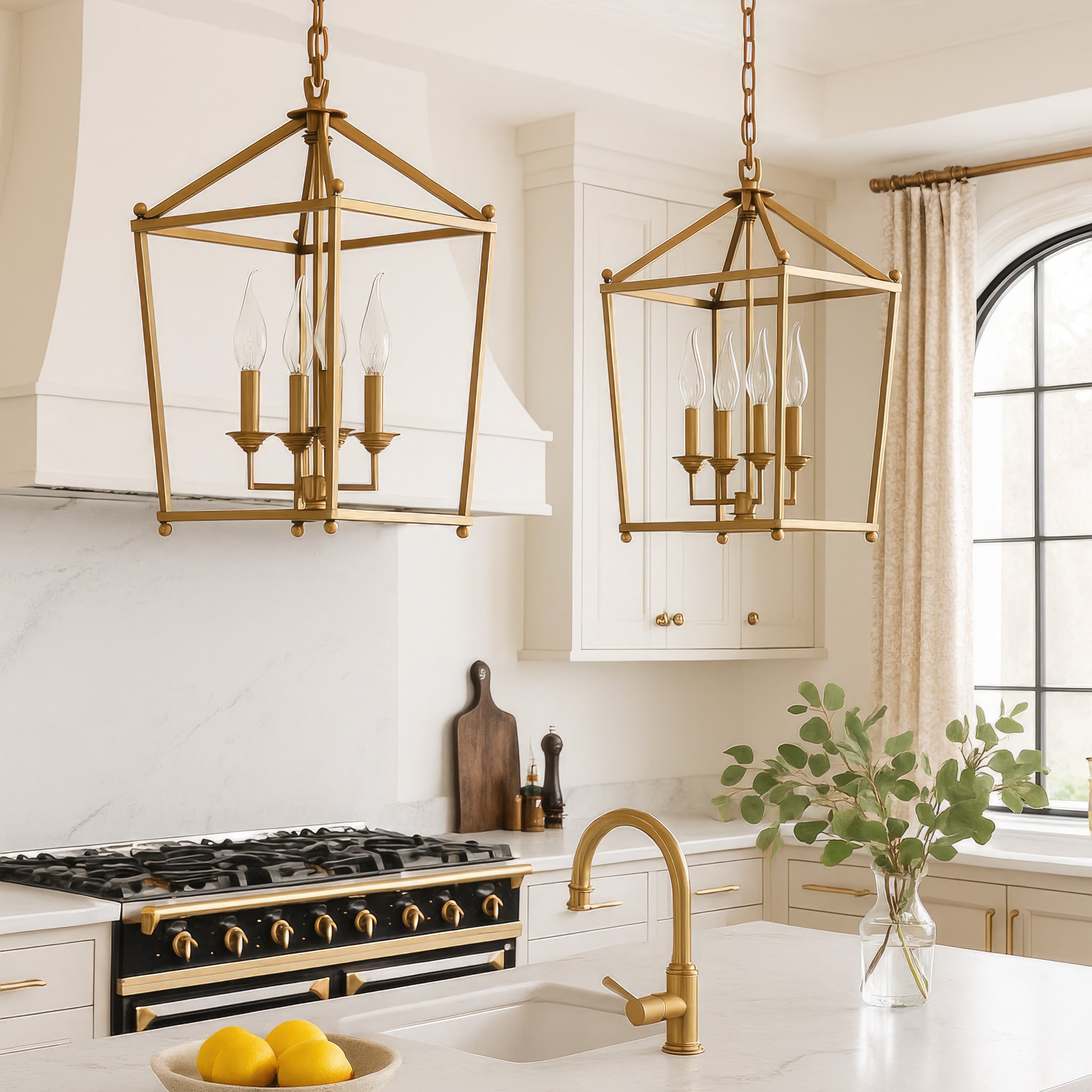 Gridlock 4 Light Pendant - Antique Bronze