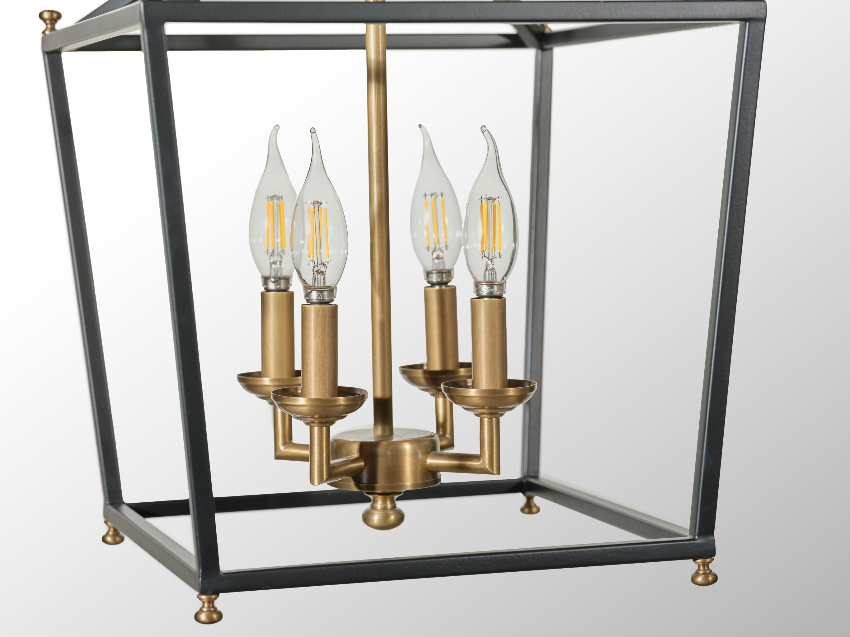 Gridlock 4 Light Pendant - Heritage Black/Antique Bronze