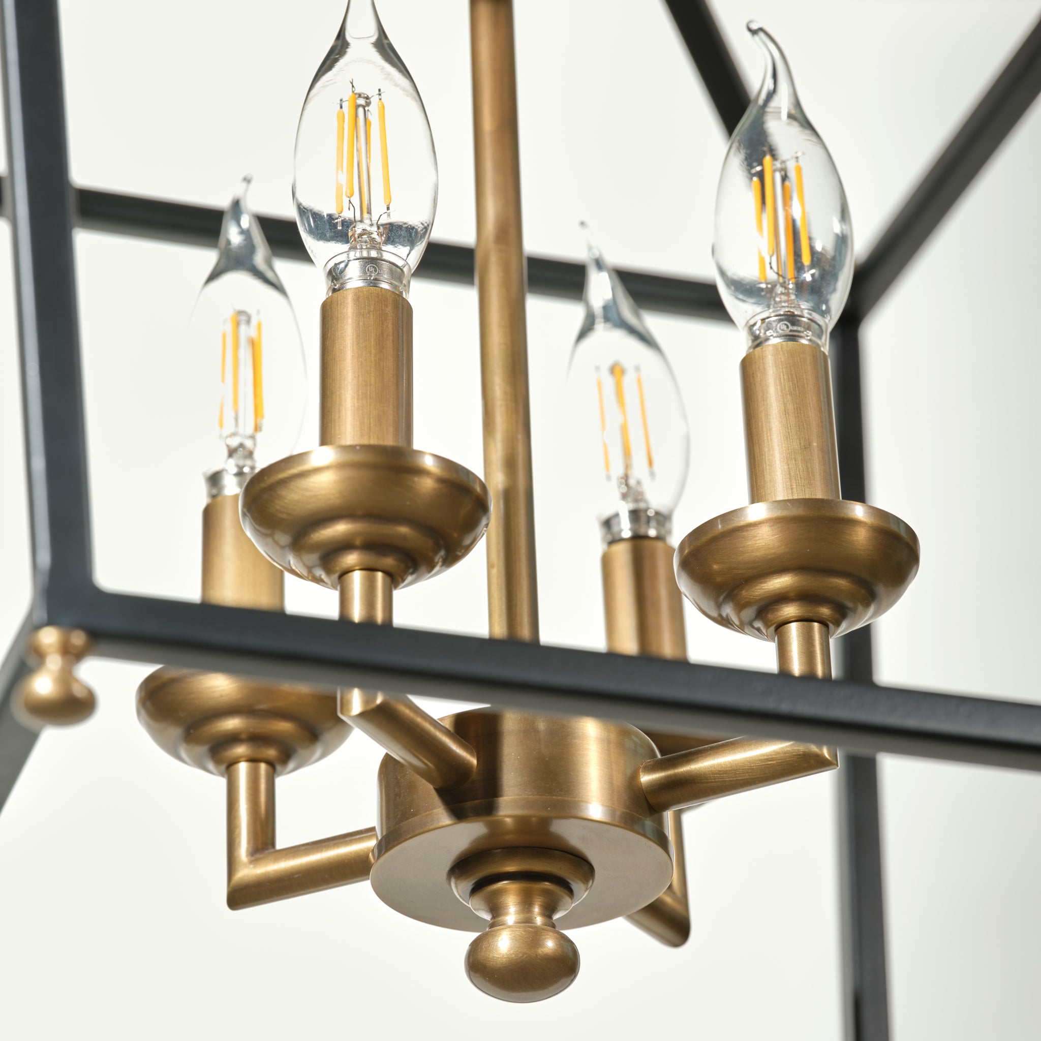 Gridlock 4 Light Pendant - Heritage Black/Antique Bronze