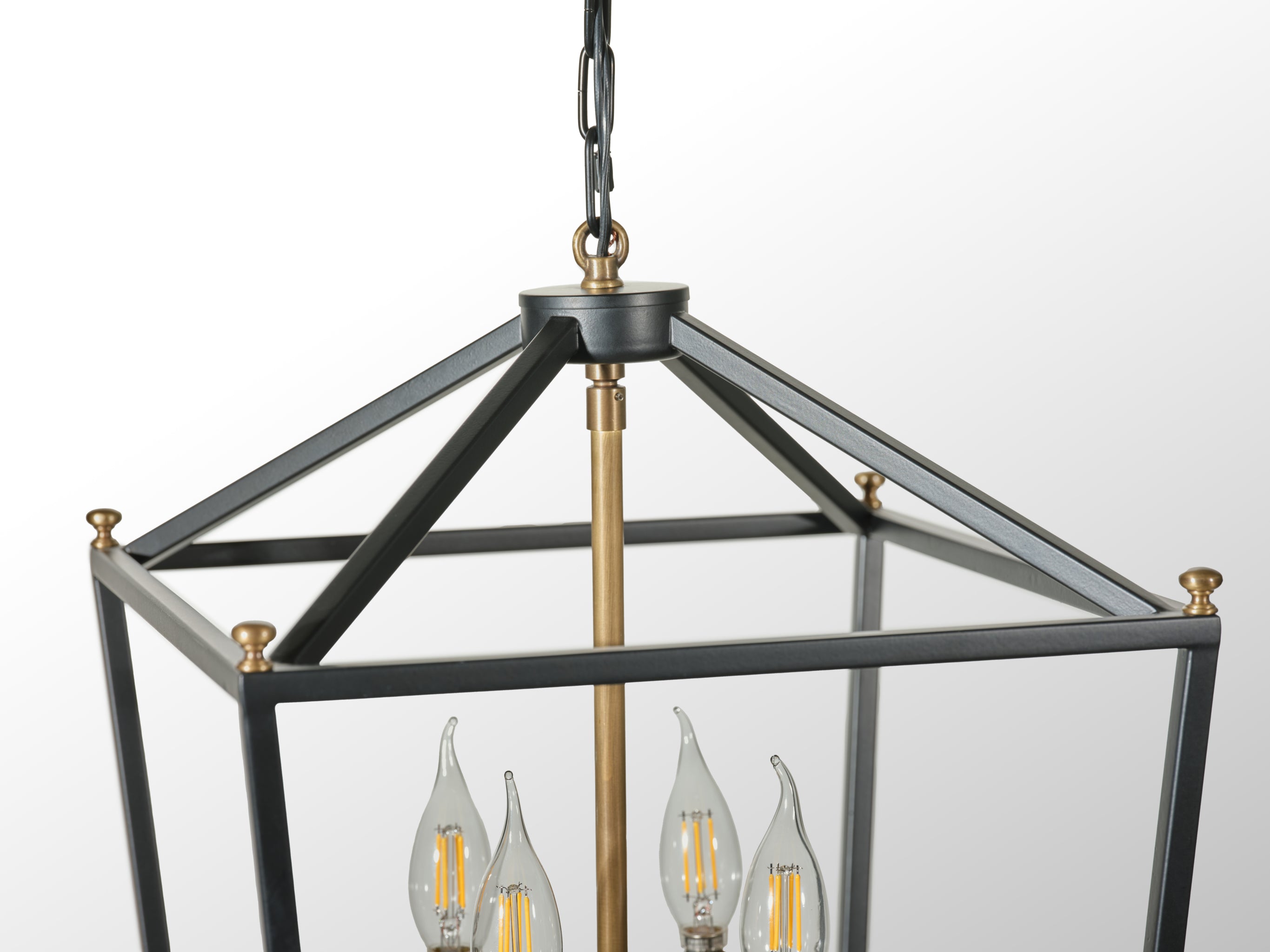 Gridlock 4 Light Pendant - Heritage Black/Antique Bronze
