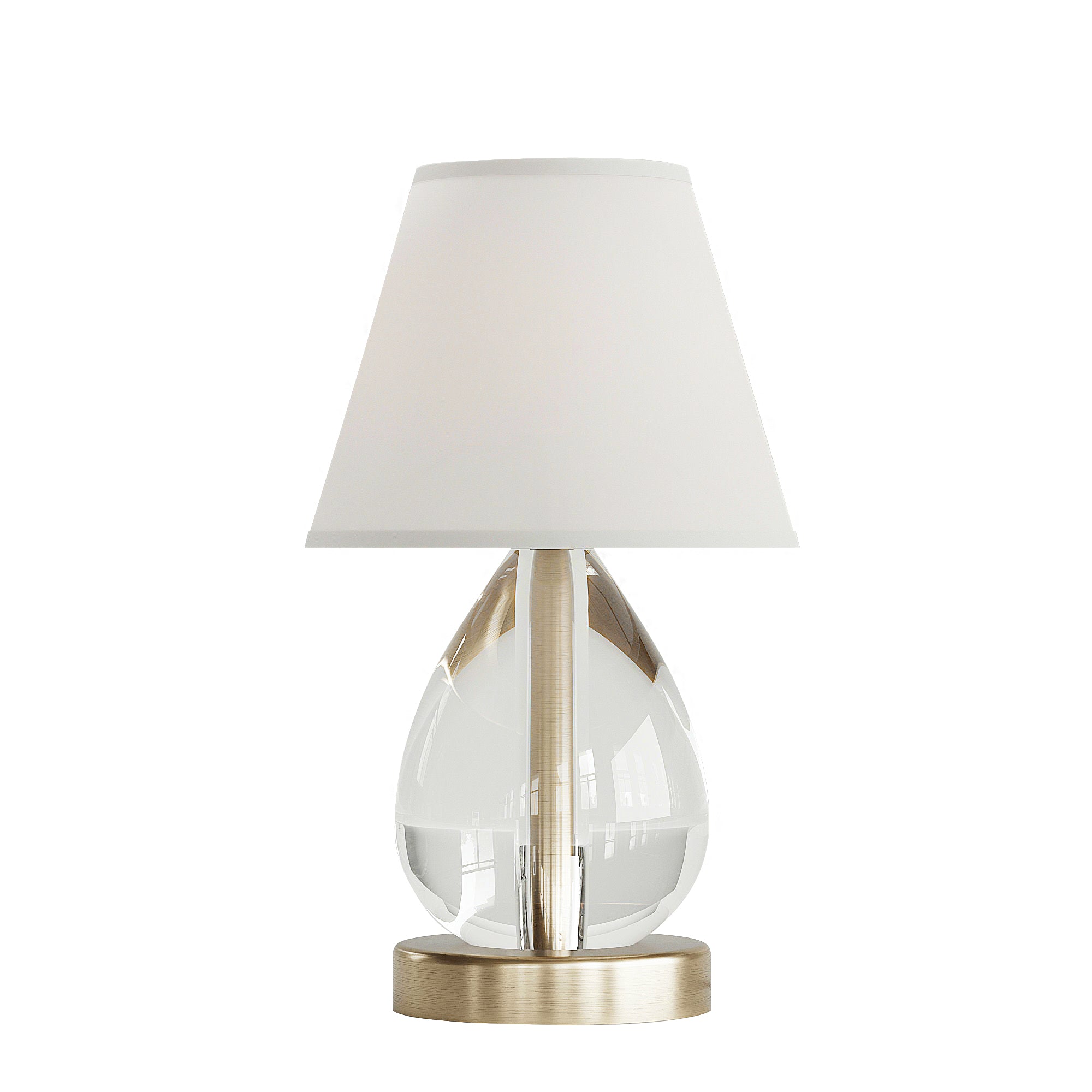 Mona & Lisa 1-Light Oblong Crystal Table Lamp - Antique Bronze