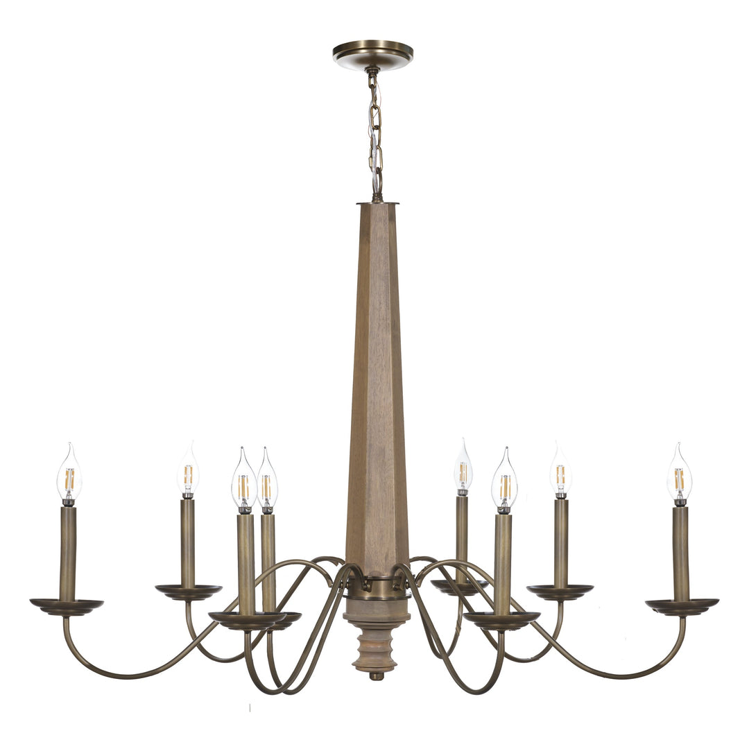 Dinner at 545C08BRZ 8-Lt Chandelier - Heritage Bronze