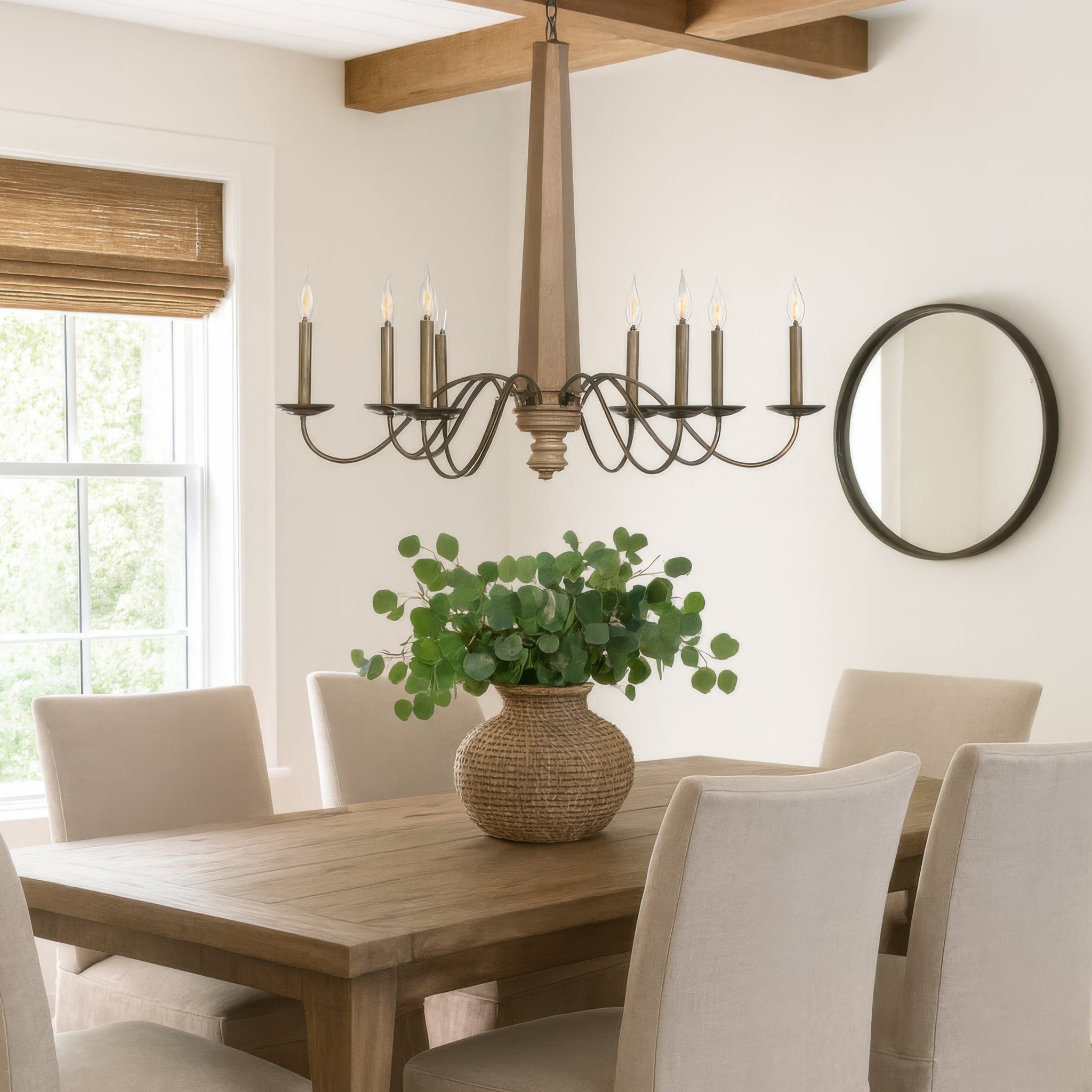 Dinner at 8 Light Chandelier - Heritage Bronze