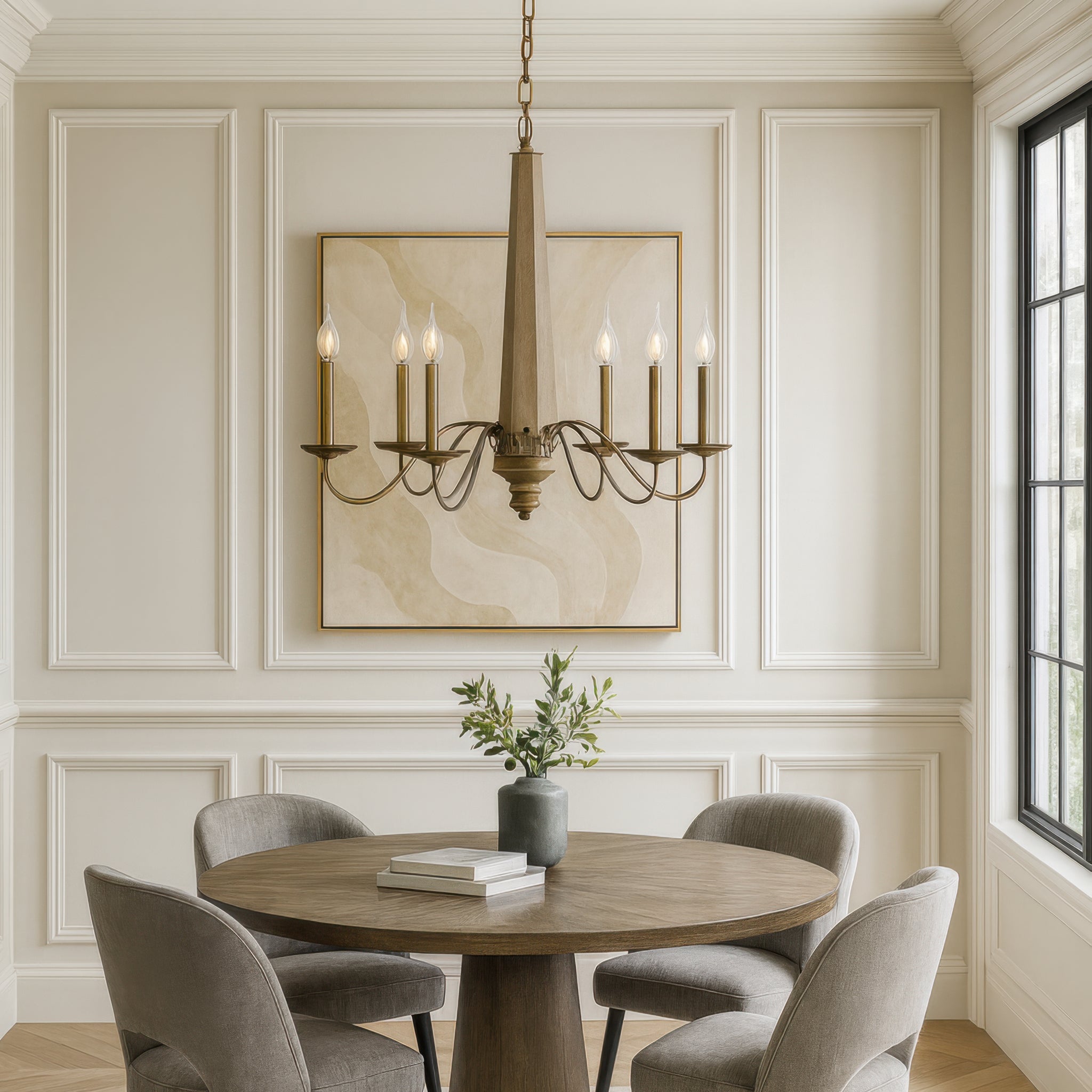 Dinner at 8 Light Chandelier - Heritage Bronze