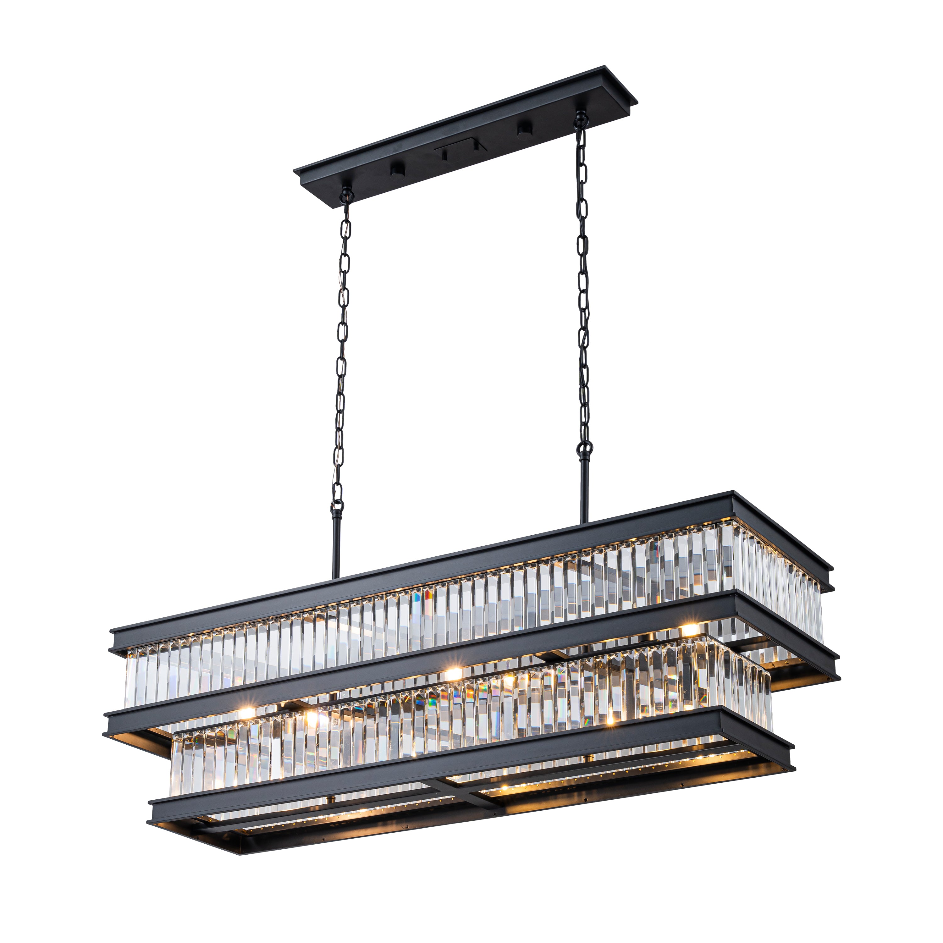 Double Take 6-Light 2-Tier Linear - Heritage Black