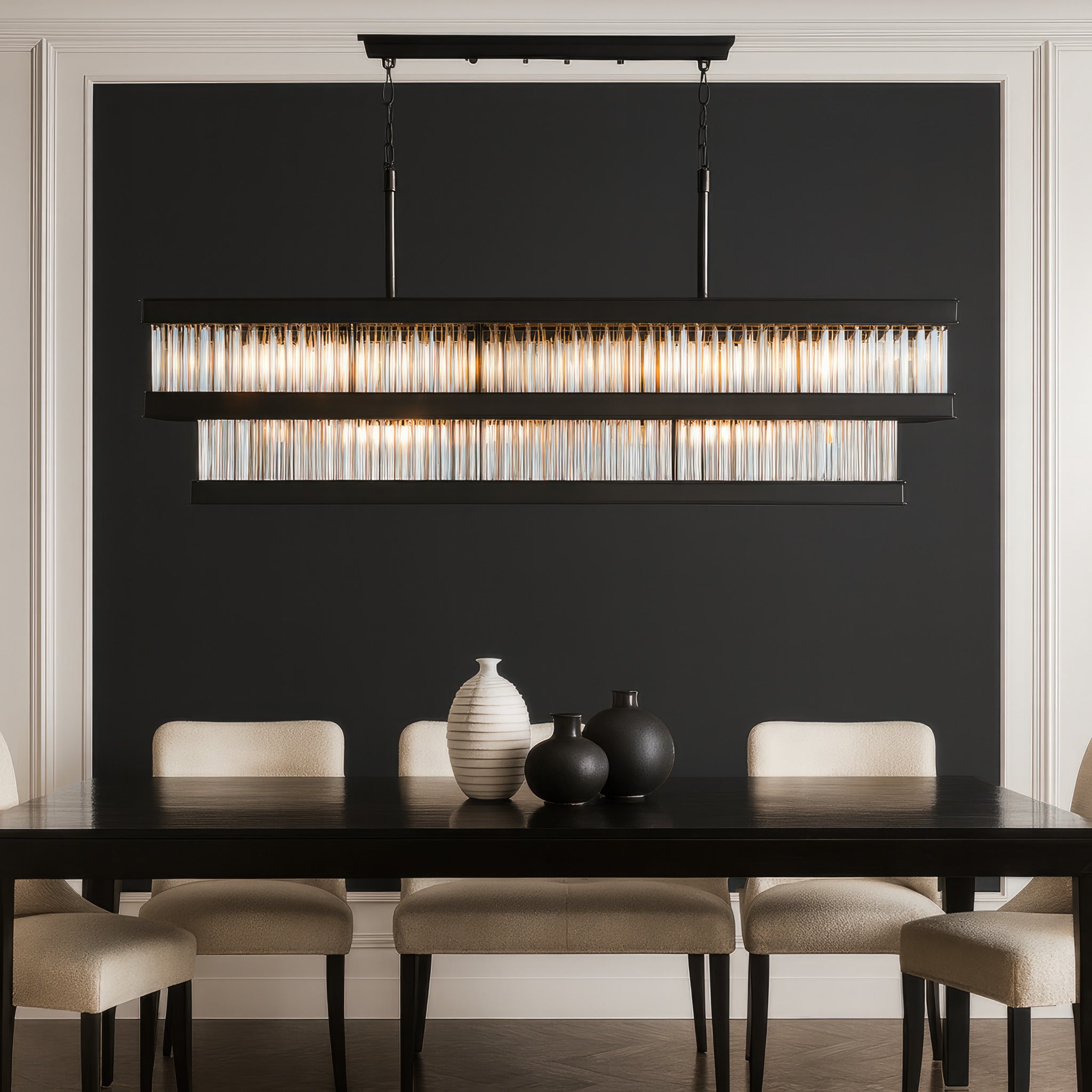Double Take 6 Light 2-Tier Linear - Heritage Black