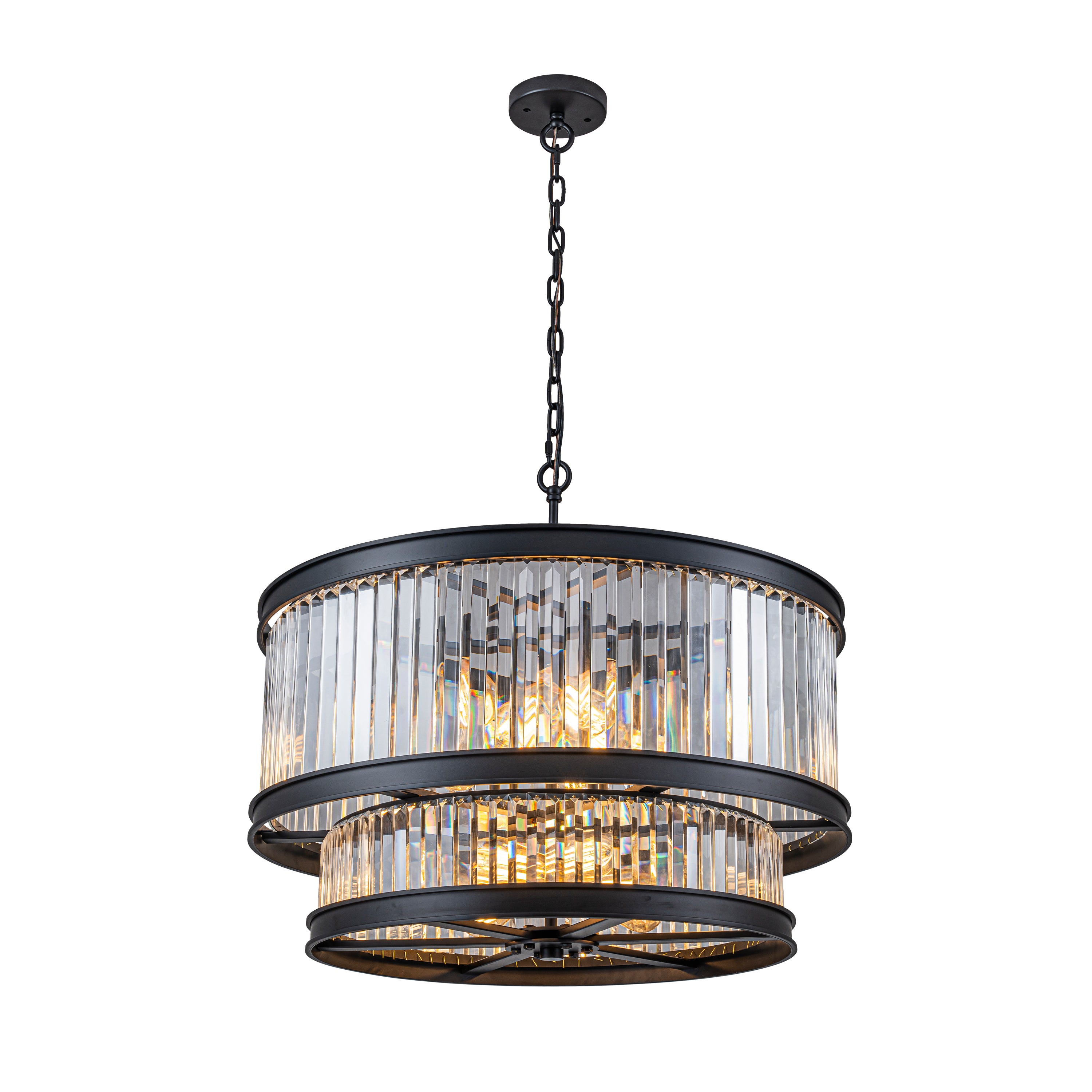 Double Take 8-Light 2-Tier Pendant - Heritage Black