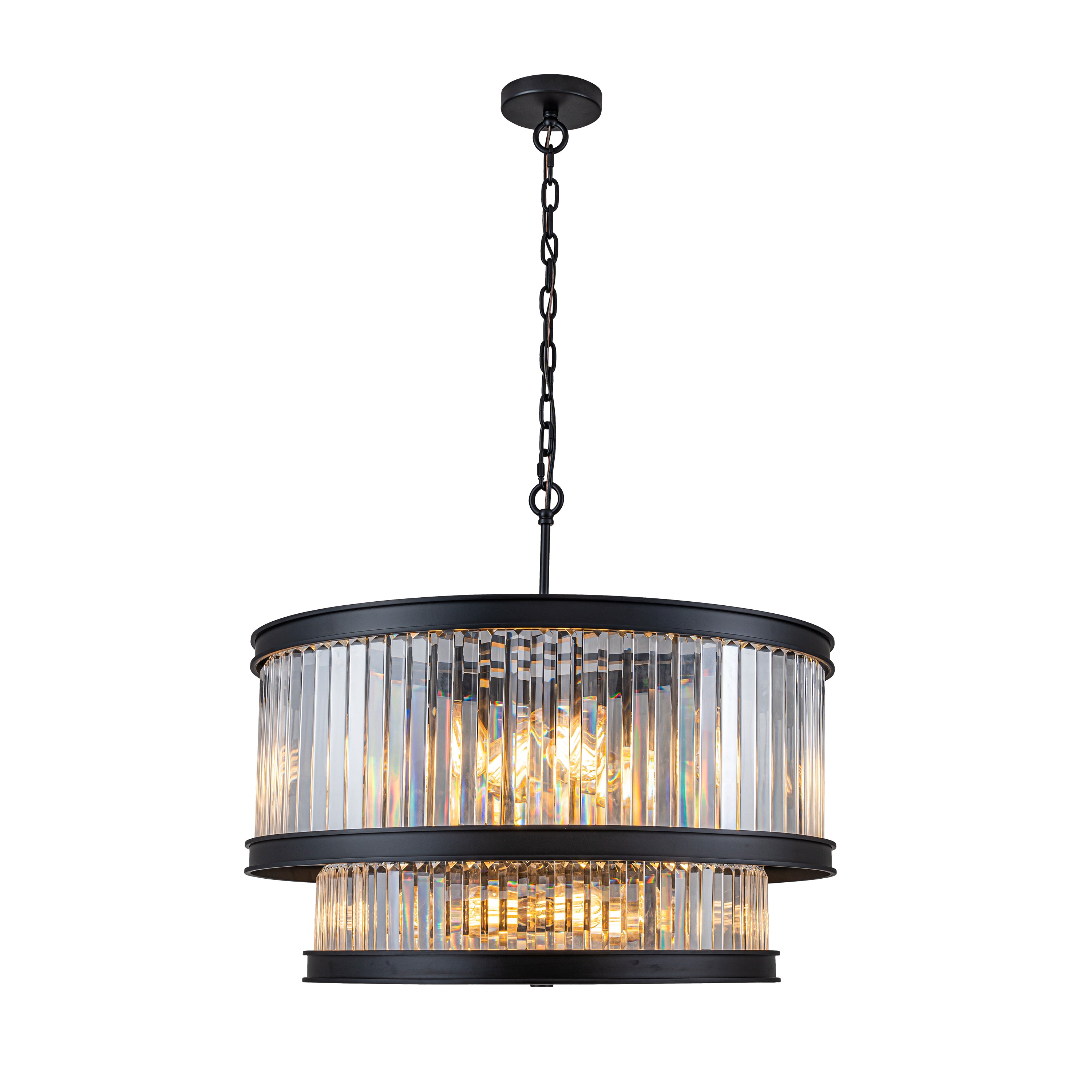 Double Take 8-Light 2-Tier Pendant - Heritage Black