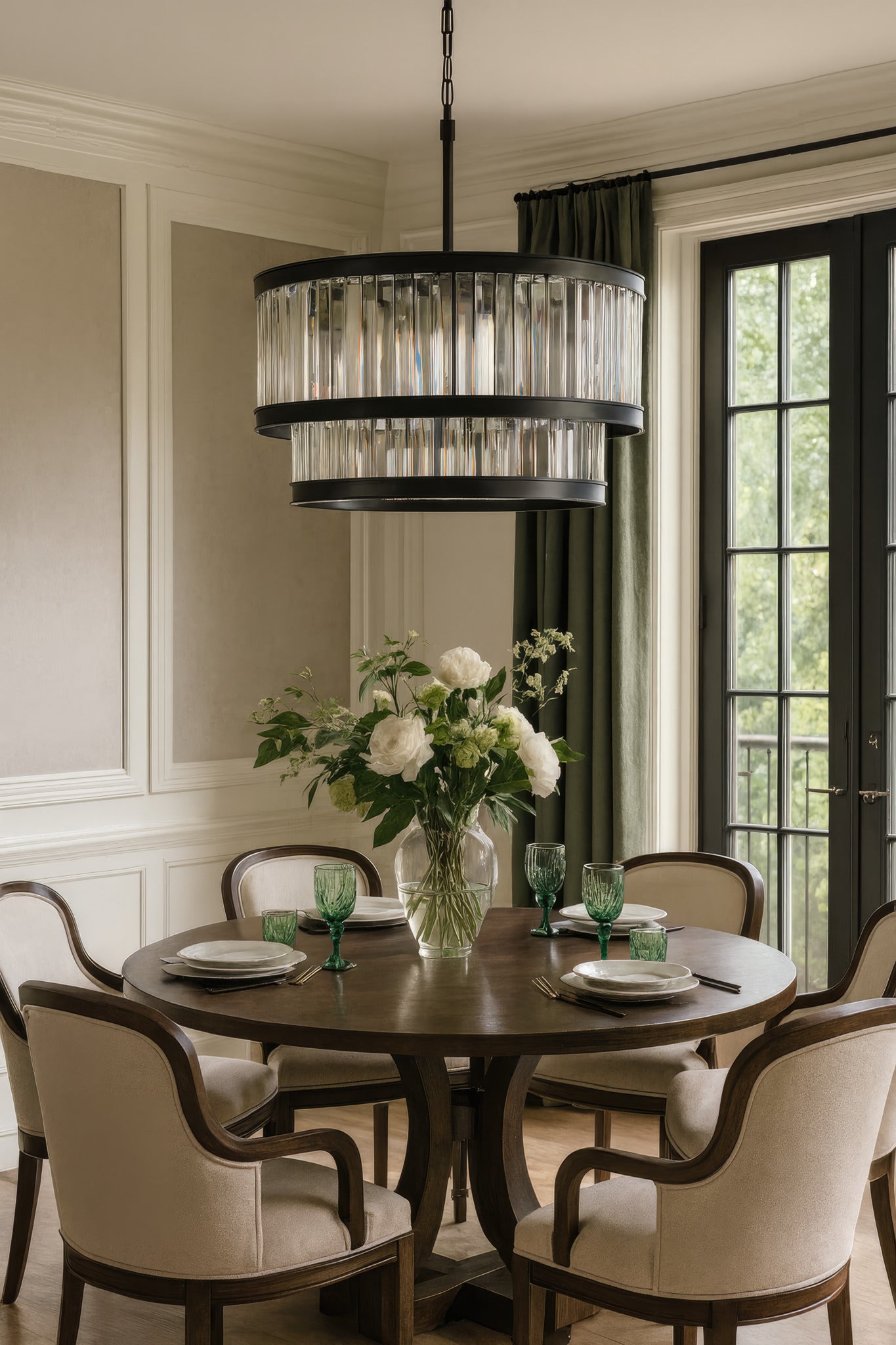 Double Take 8-Light 2-Tier Pendant - Heritage Black