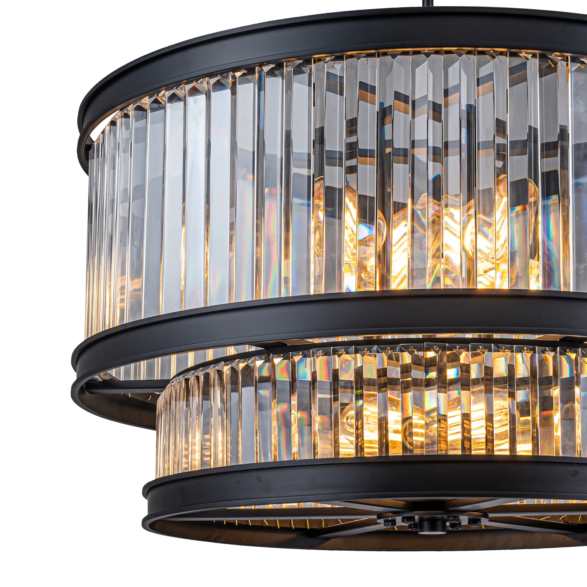 Double Take 14 Light 2-Tier Pendant - Heritage Black