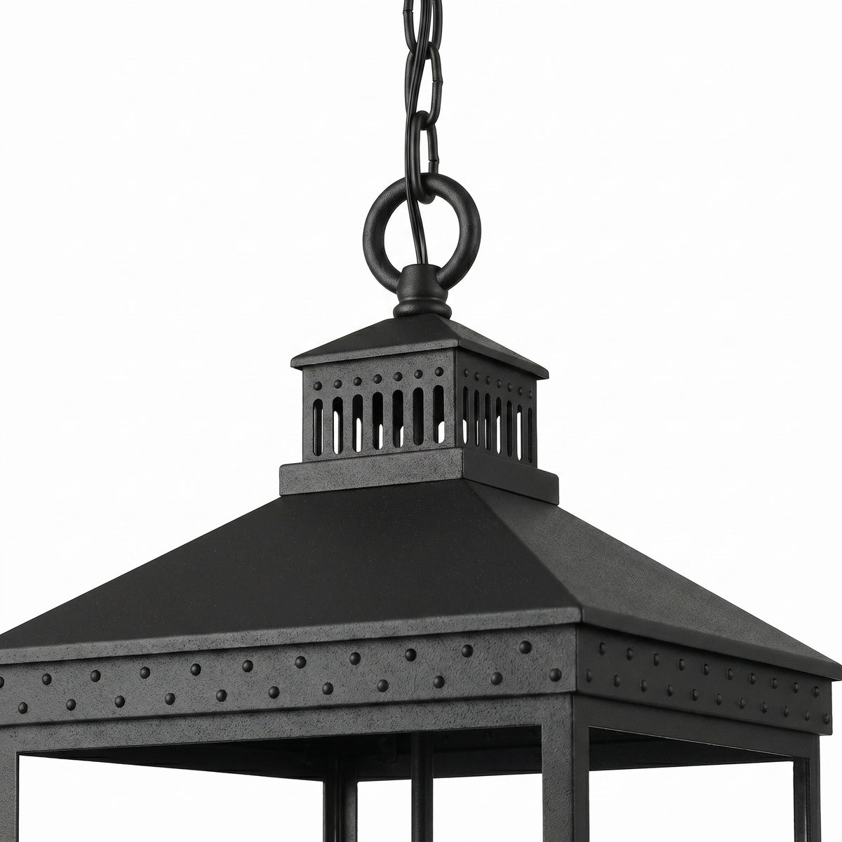 Midnight Manor Large 4 Light Pendant - Blackened Zinc/Antique Bronze