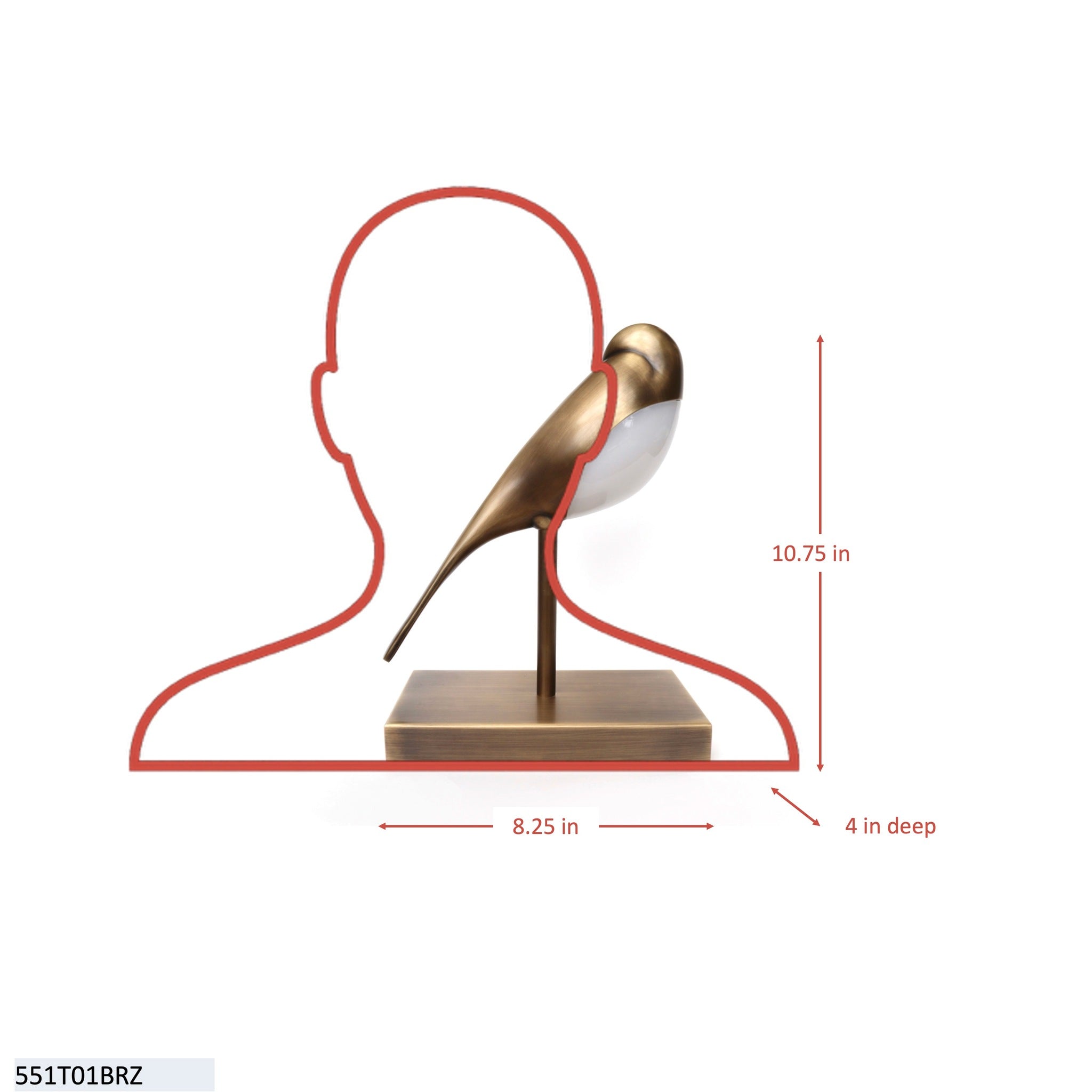 Hope 1 Light Table Lamp - Malouf Foundation Partnership - Heritage Bronze