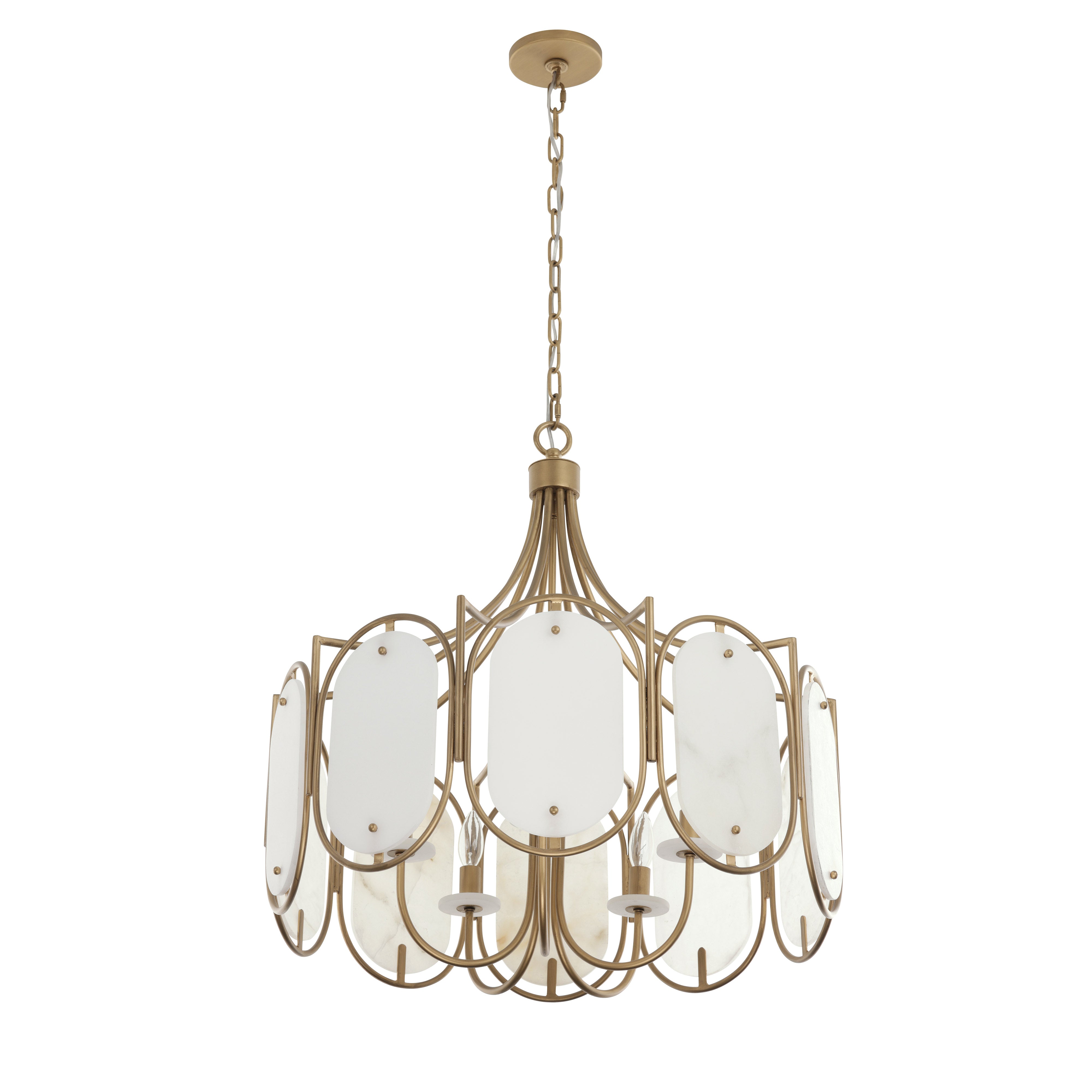 Panelist 5 Light Pendant - Brass Kisser