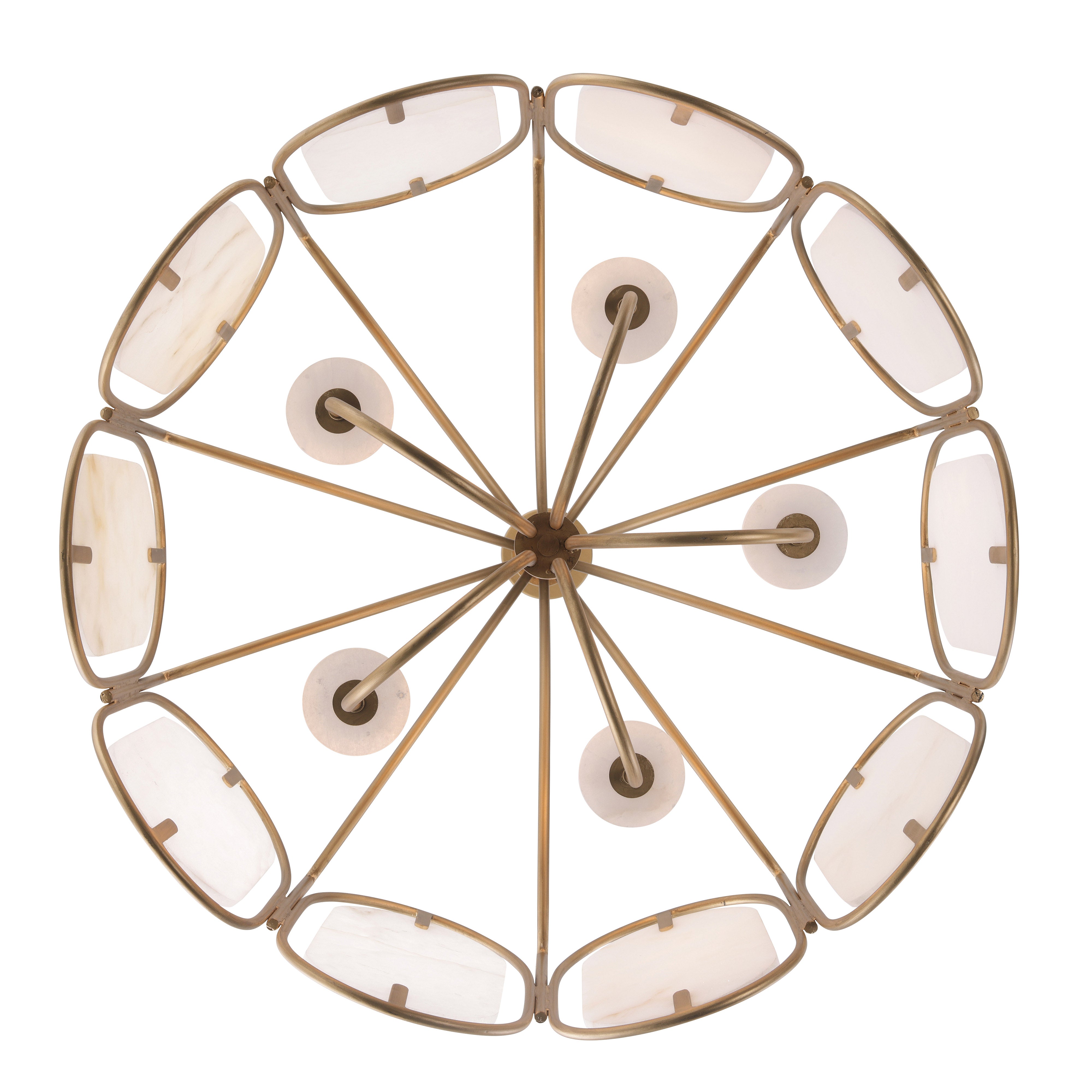 Panelist 5 Light Pendant - Brass Kisser