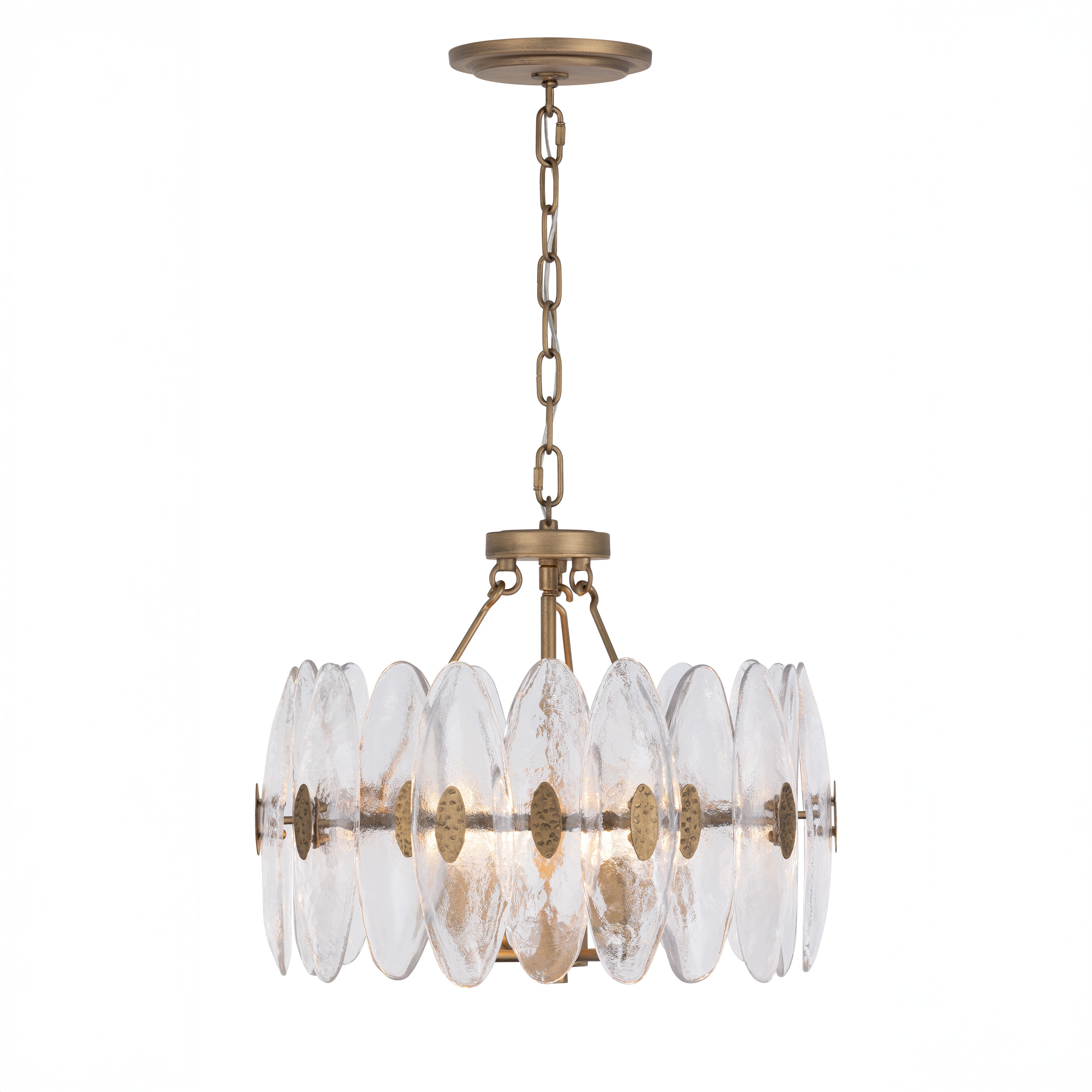 Aurora-4 Light Convertible Semi Flush - Havana Gold