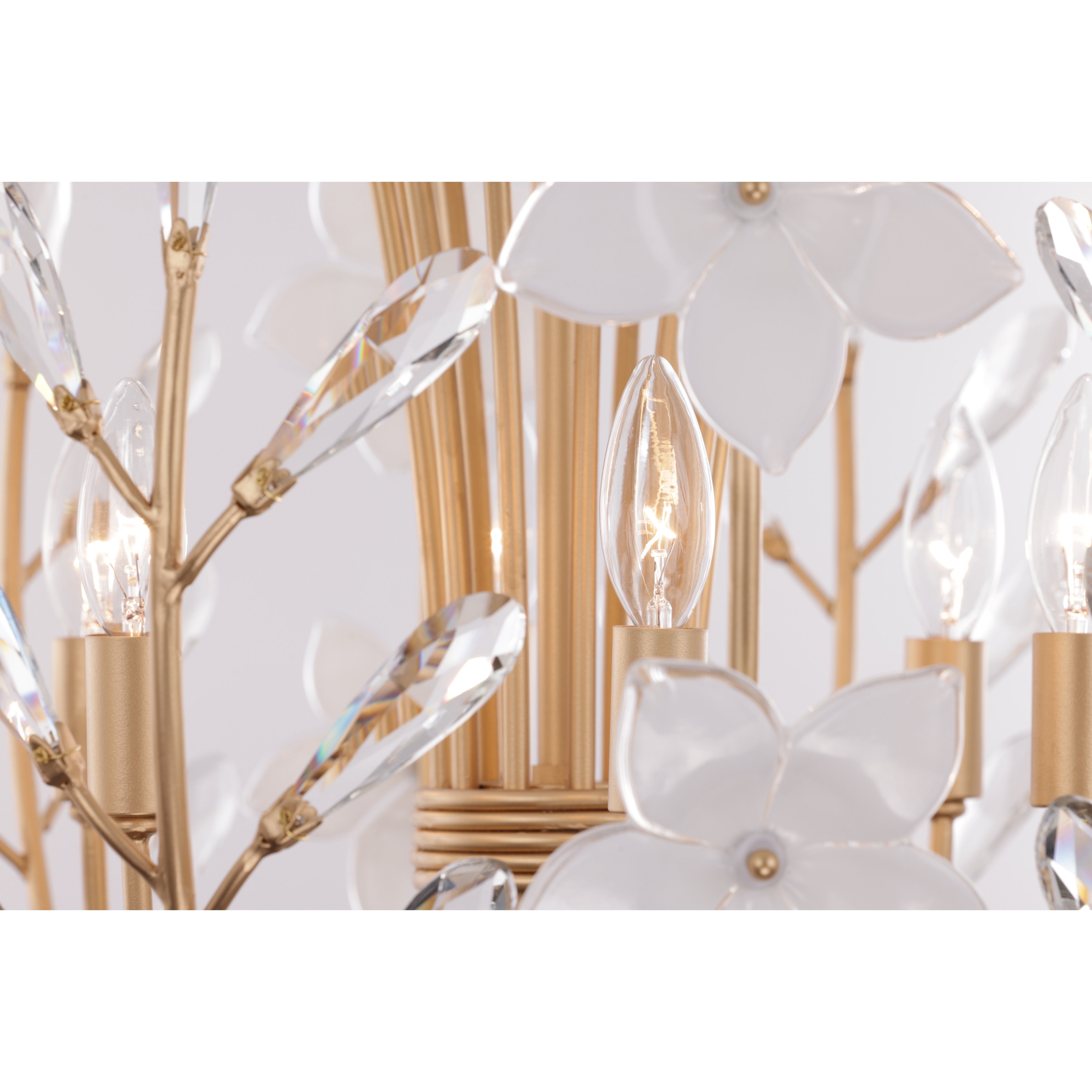 Petal Court 9 Light Chandelier - French Gold