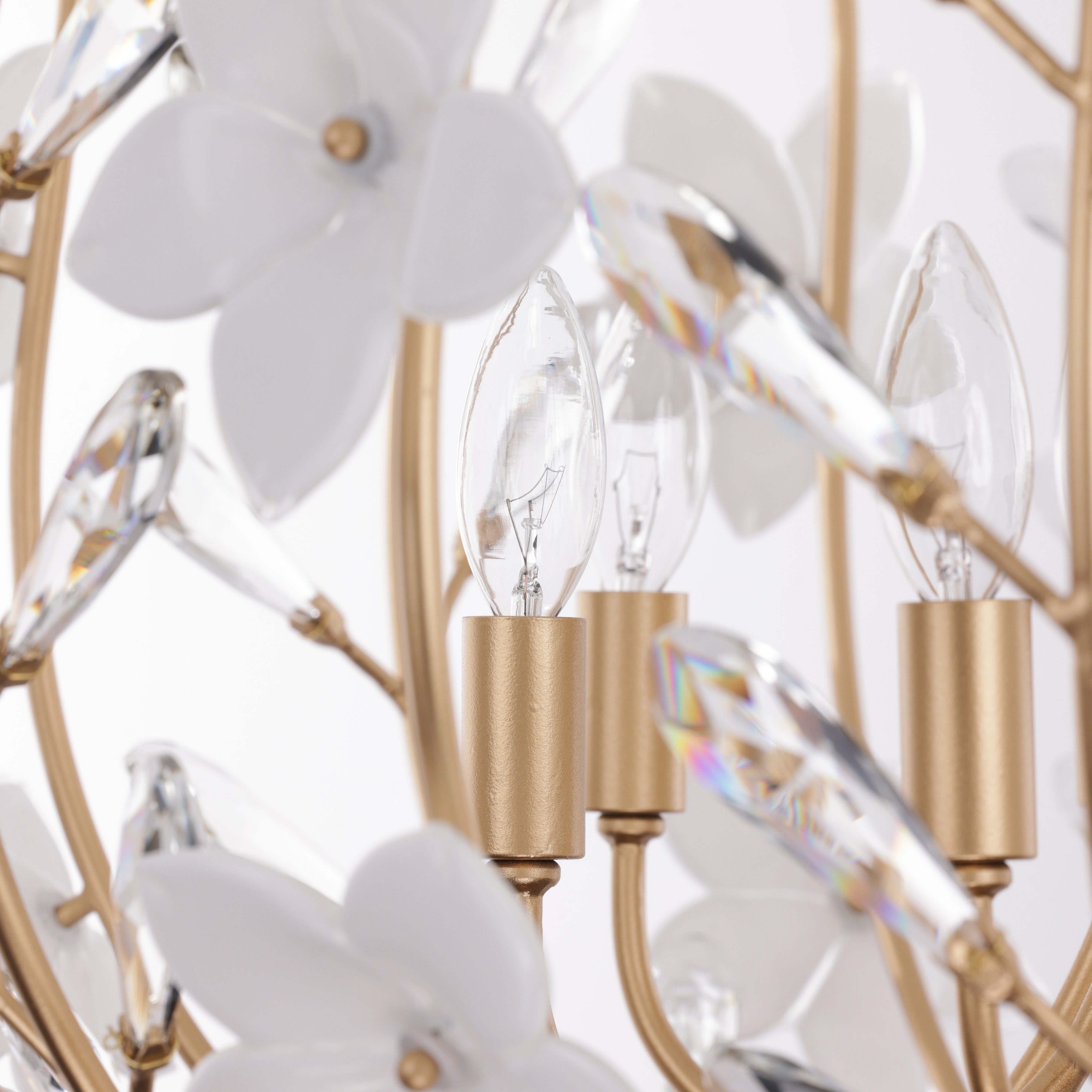 Petal Court 9+3 Light Chandelier - French Gold