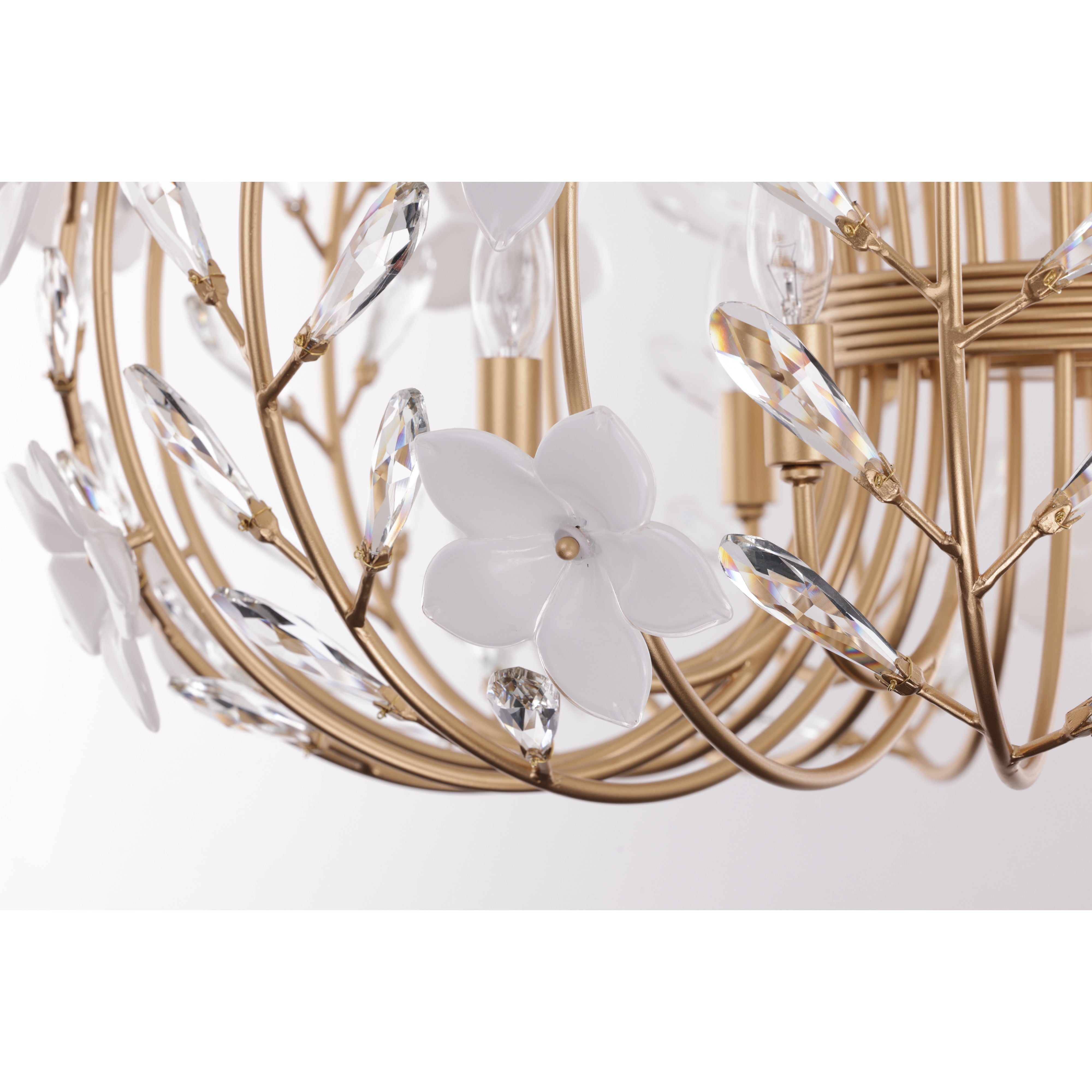 Petal Court 9+3 Light Chandelier - French Gold