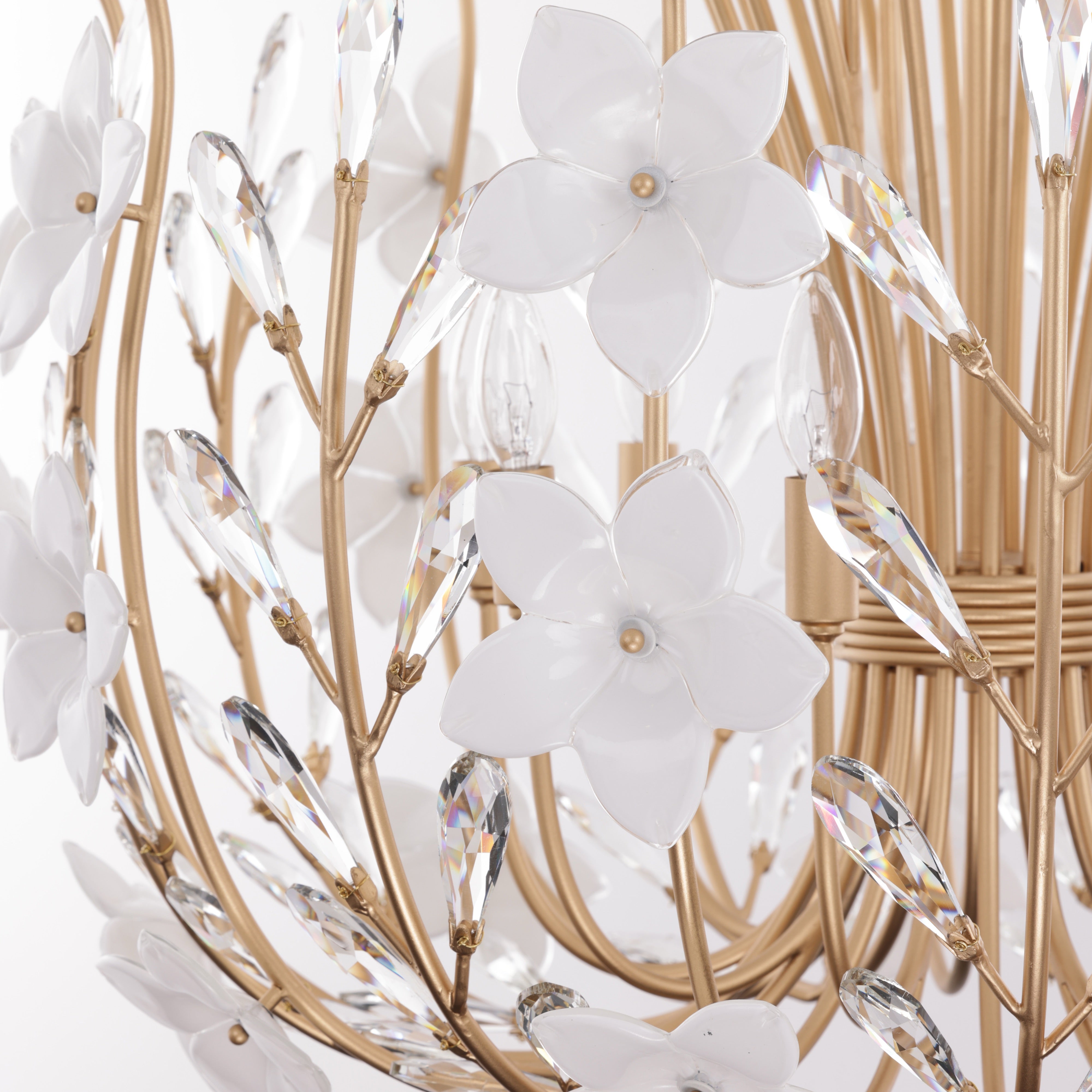 Petal Court 9+3 Light Chandelier - French Gold