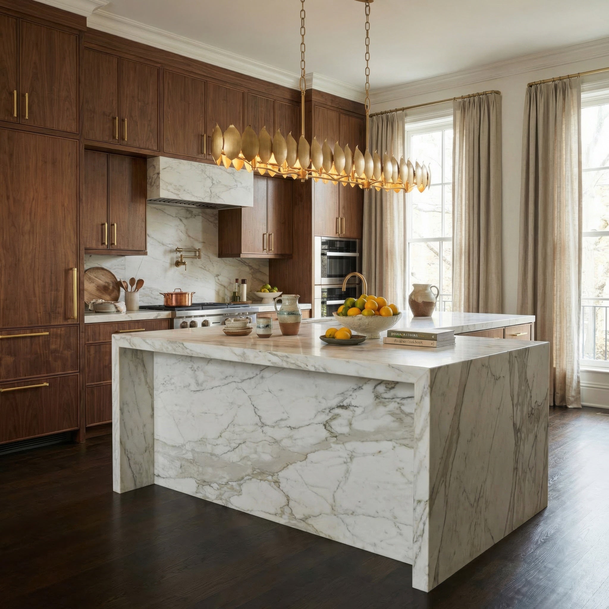 Petal Reign 8 Light Linear - Brass Kisser