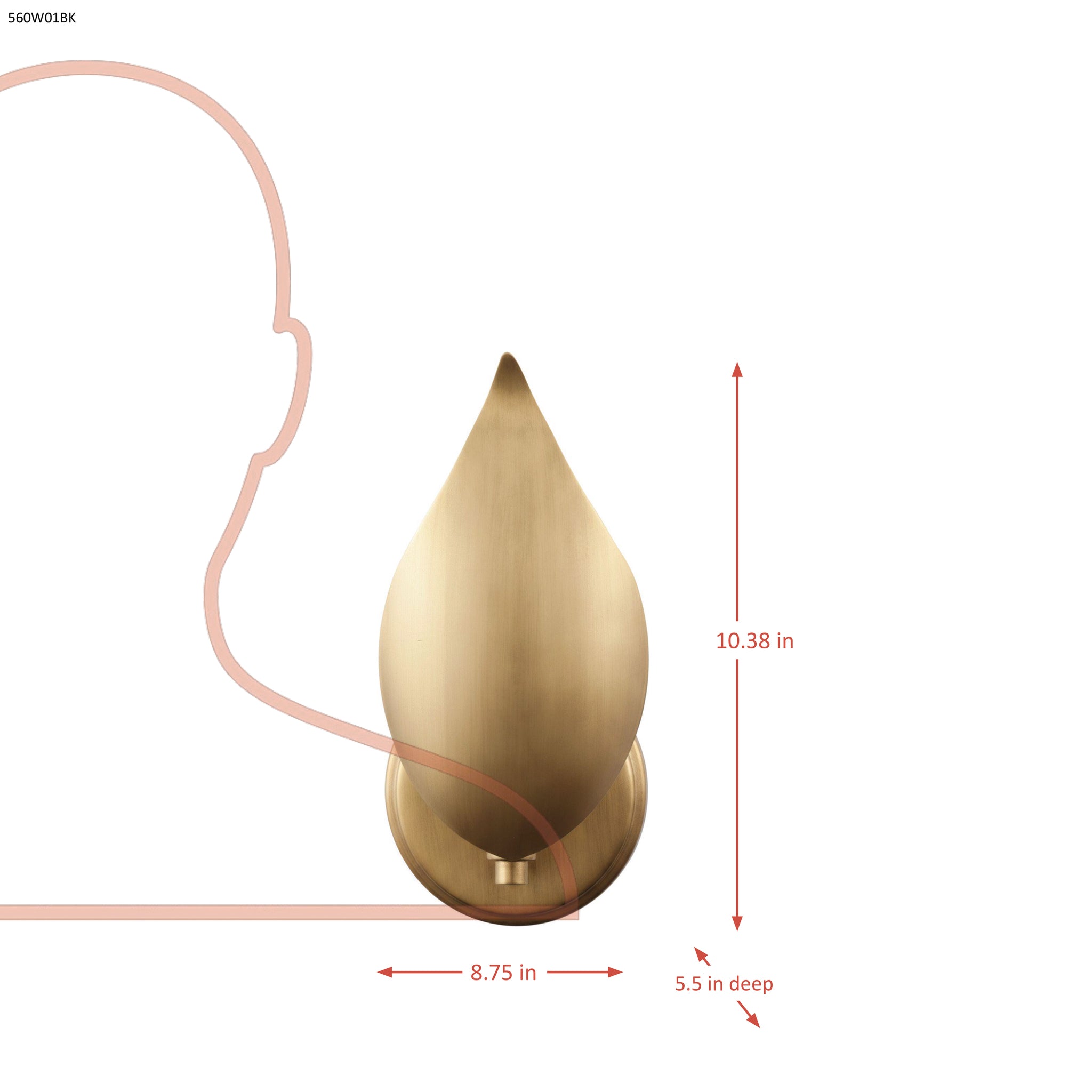 Petal Reign 1 Light Sconce