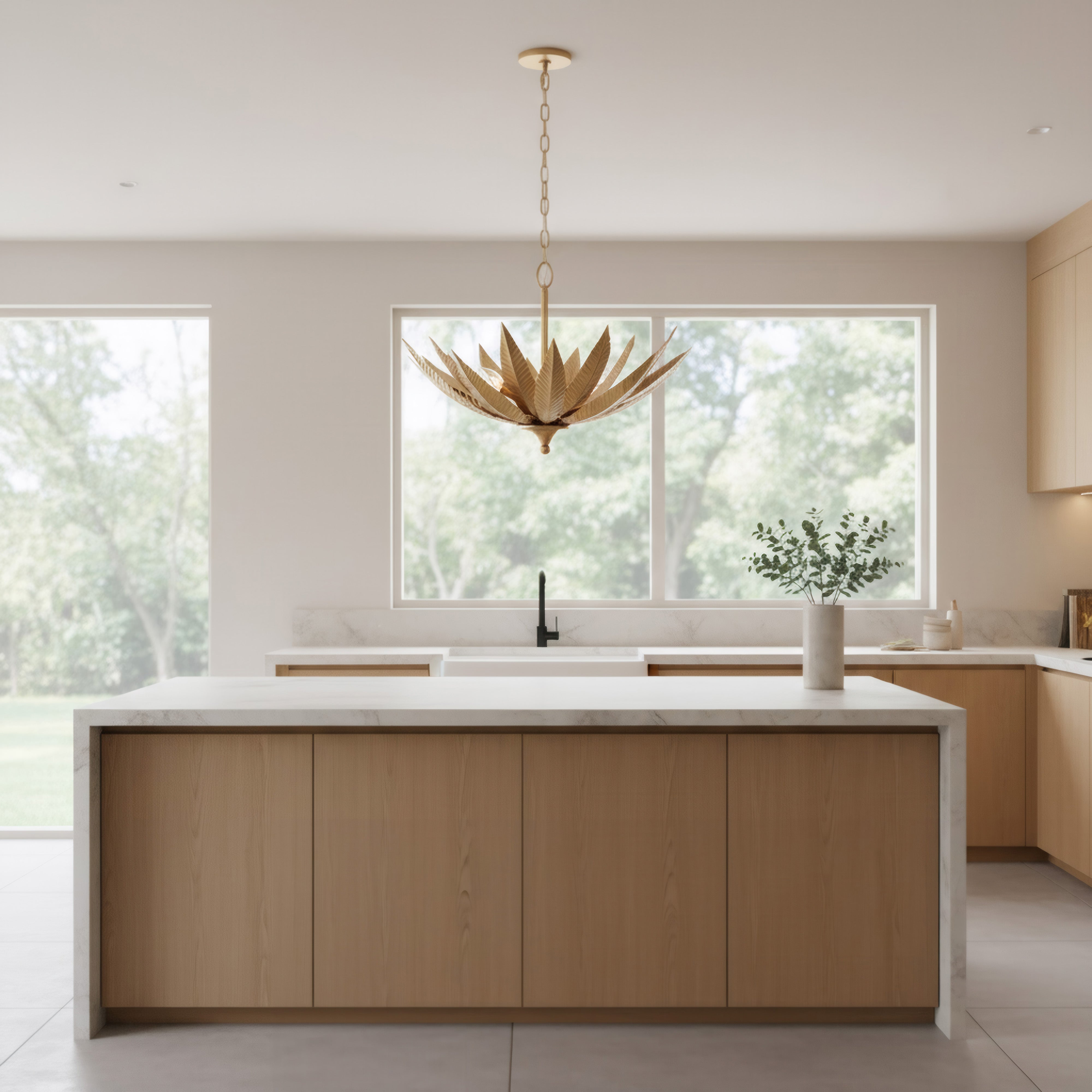 Zanara 9 Light Pendant - Brass Kisser