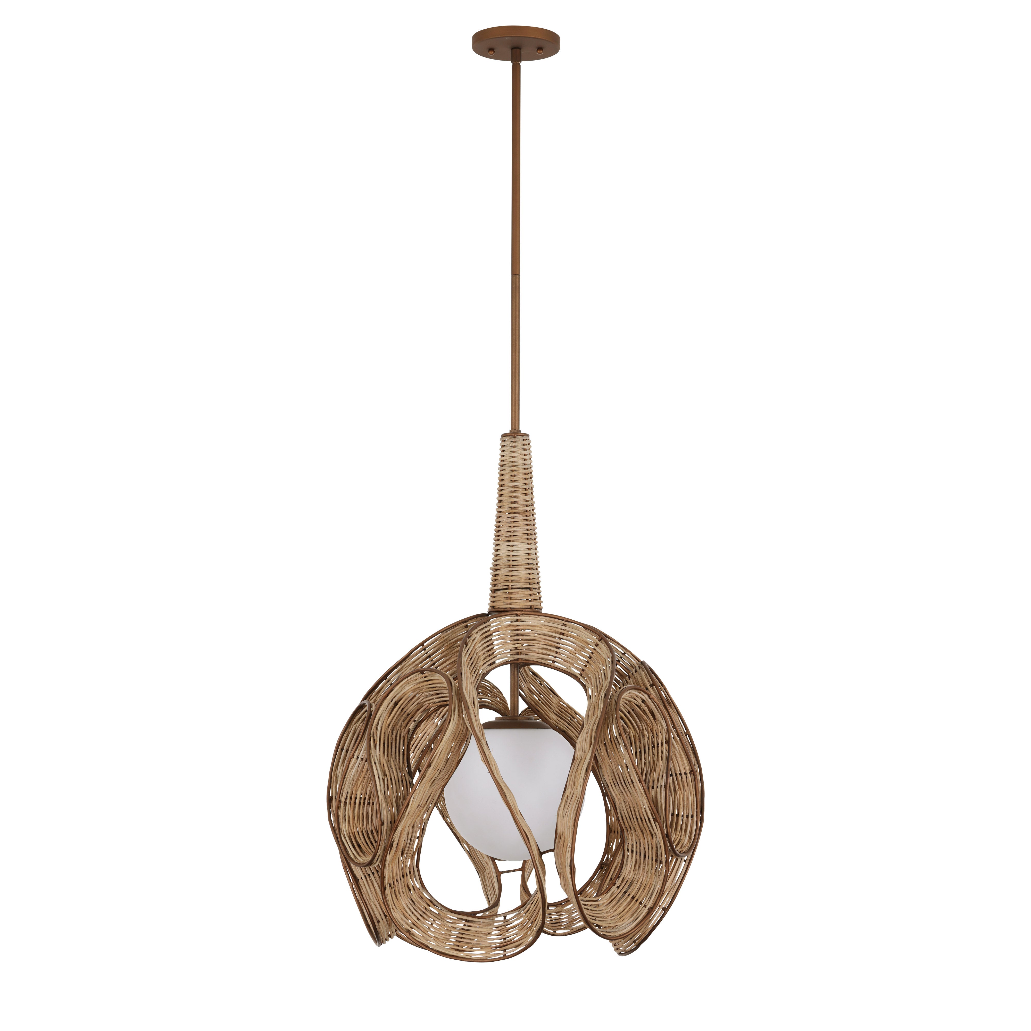 Swaylo 1 Light Pendant Large - Hammered Ore