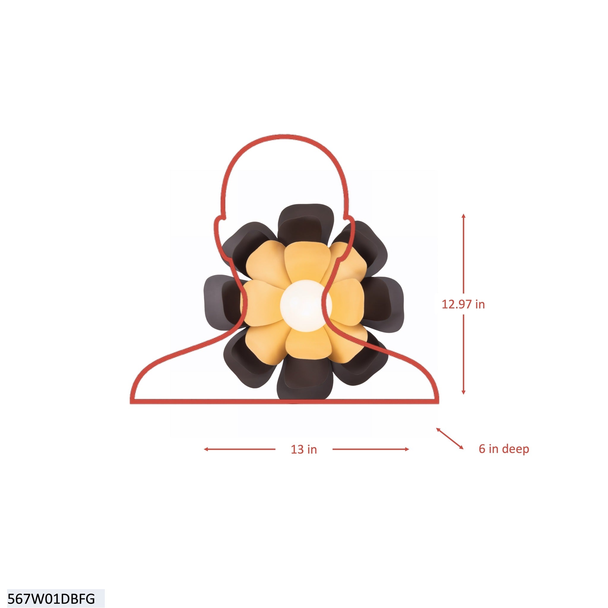 Botanic Panic 1 Light Wall or Ceiling Flush Mount
