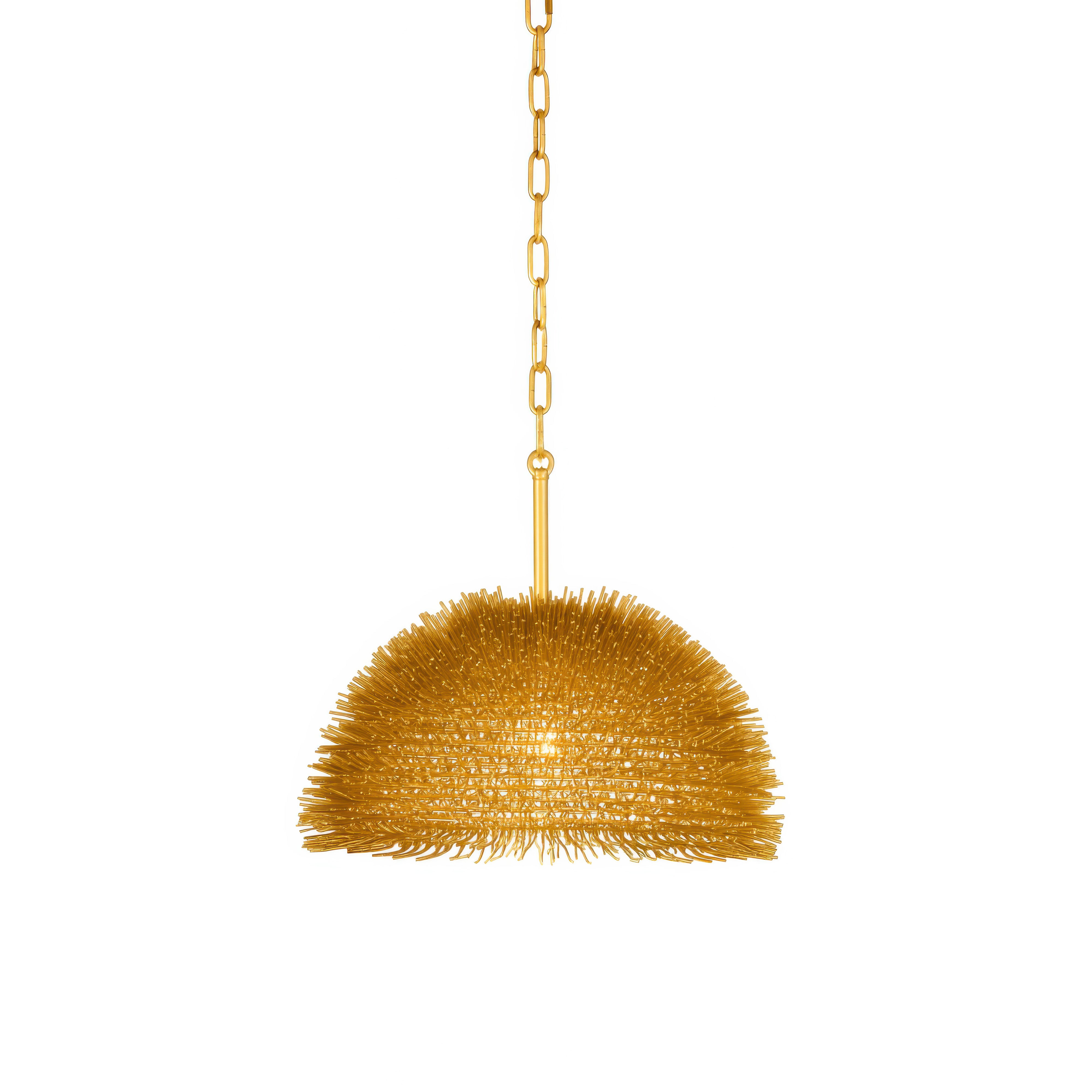 Urchin 1 Light Dome Pendant - Gold