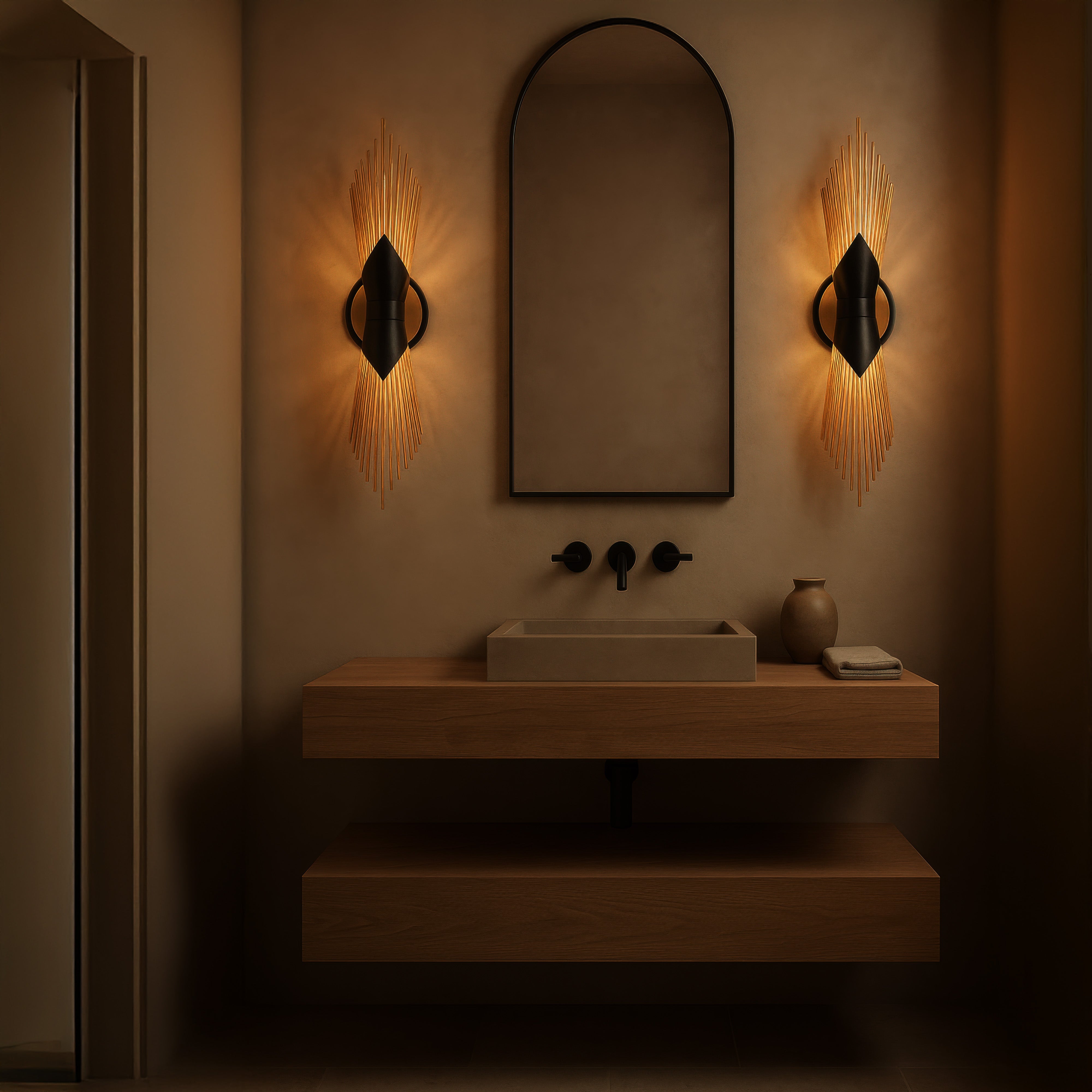 Aristocrat 2 Light Sconce - Dark Bronze / French Gold