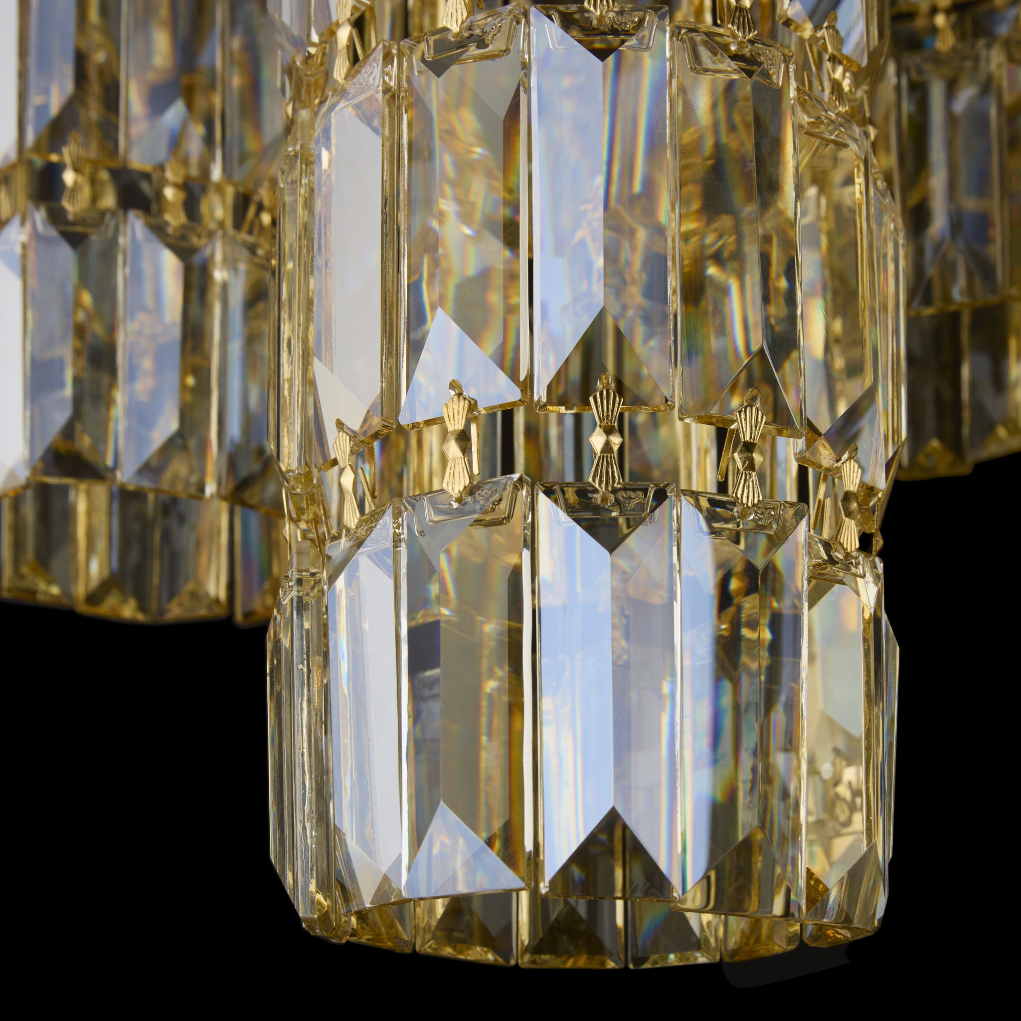 Golden Hour 8 Light Dimmable Linear Cluster of Pendants