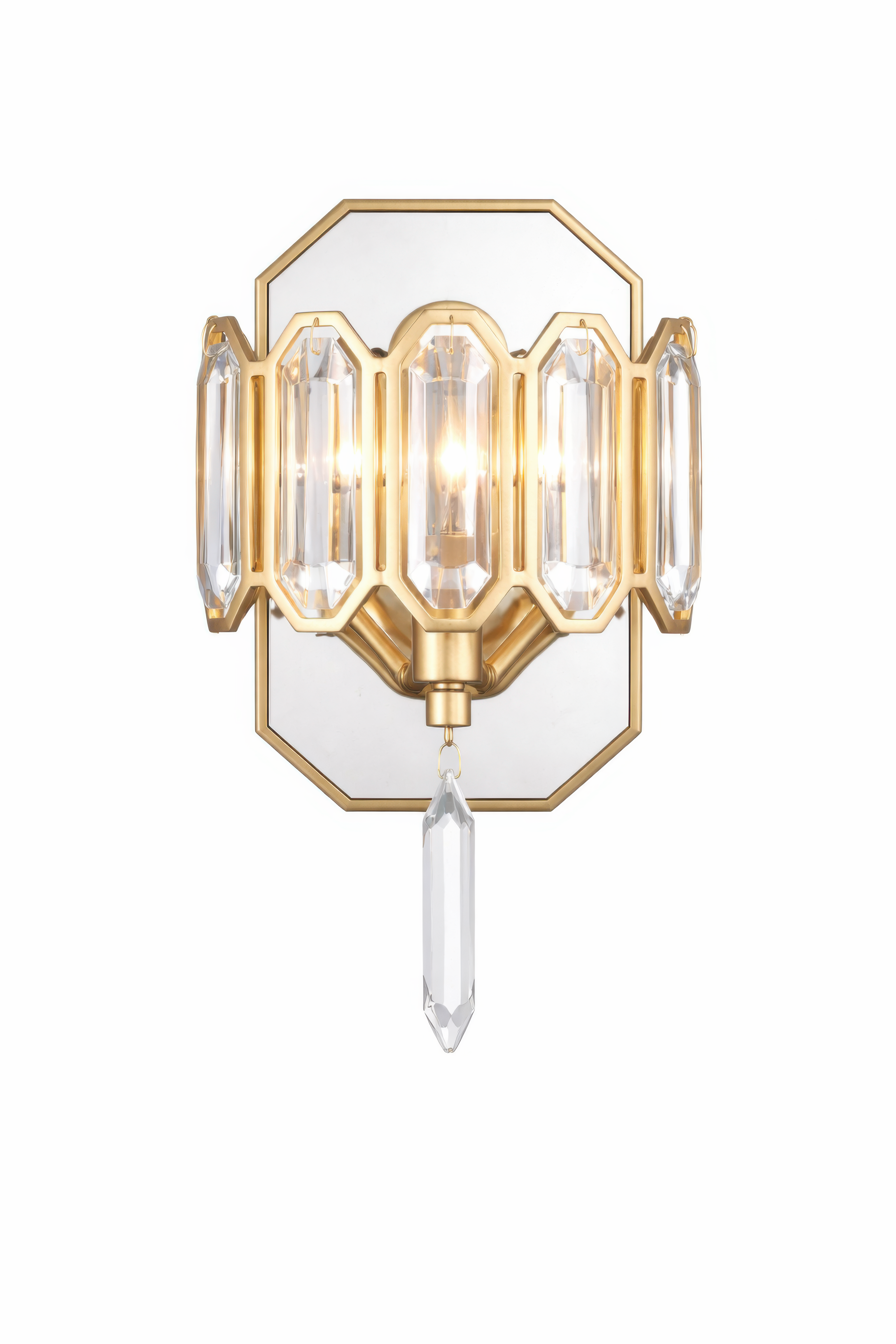 Drama Club 1 Light Sconce - Brass Kisser
