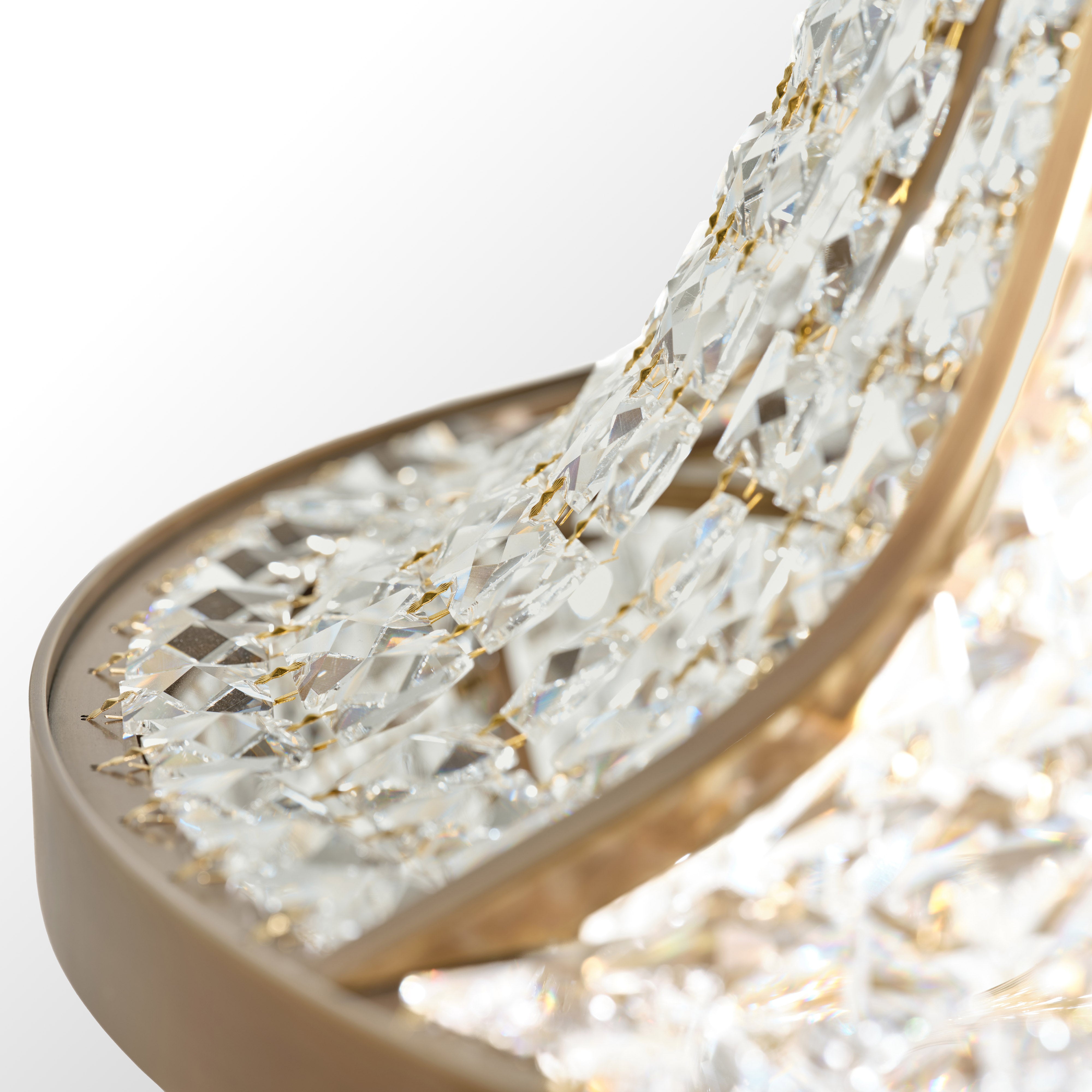 Crystal Baller 12 Light Leaded Crystal Empire Pendant - Antique Bronze