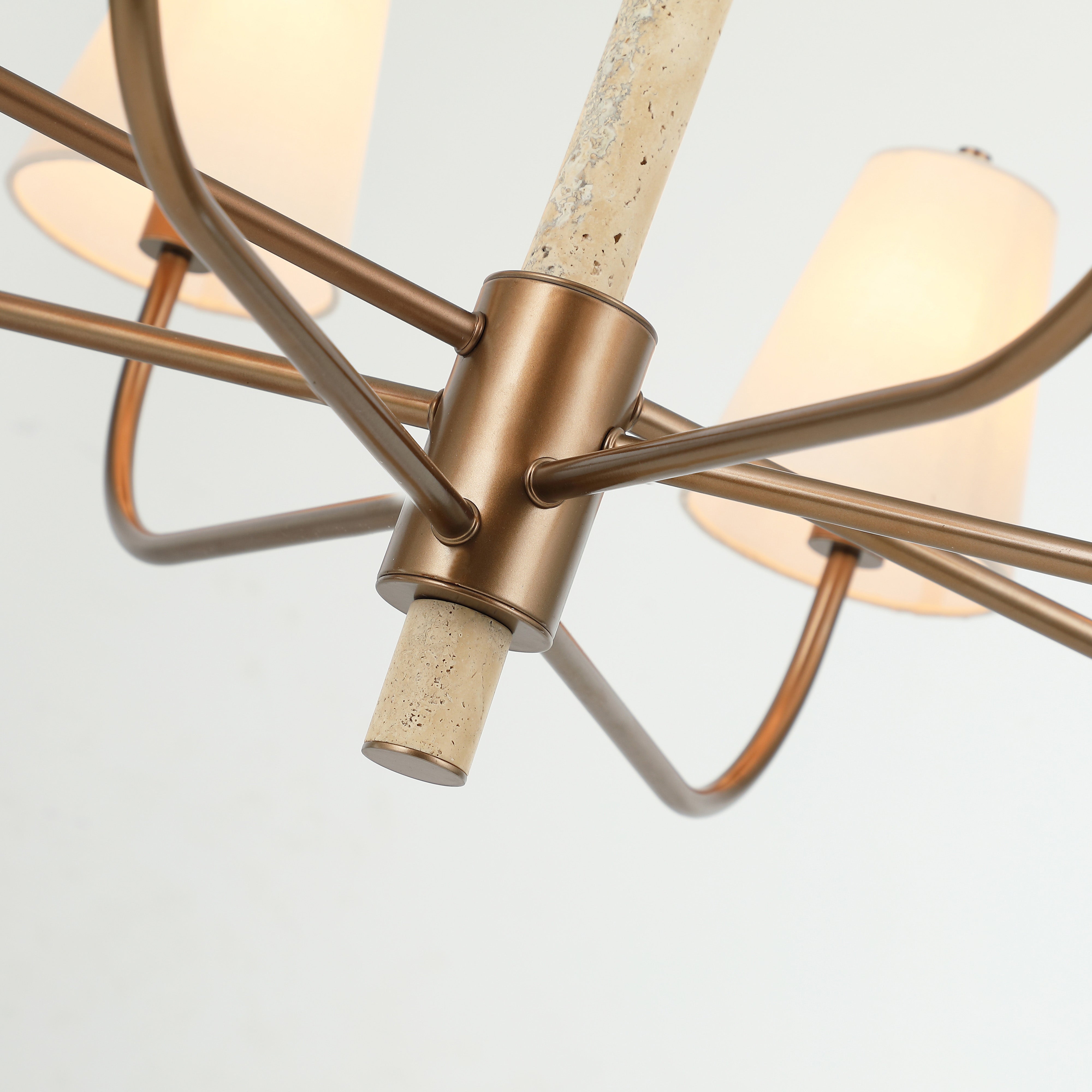 Rockford 8 Light Chandelier - Brontourage/Travartine