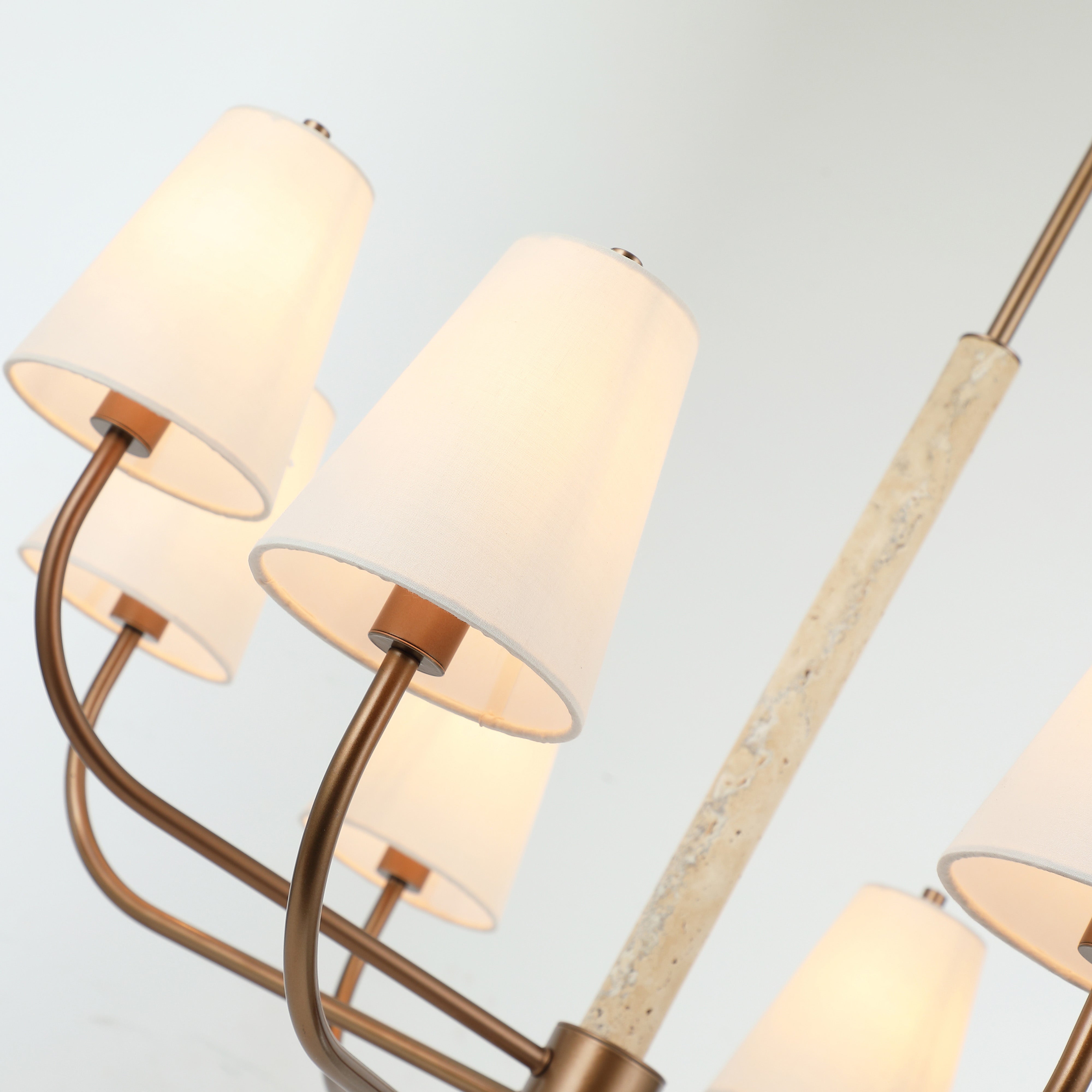 Rockford 8 Light Chandelier - Brontourage/Travartine