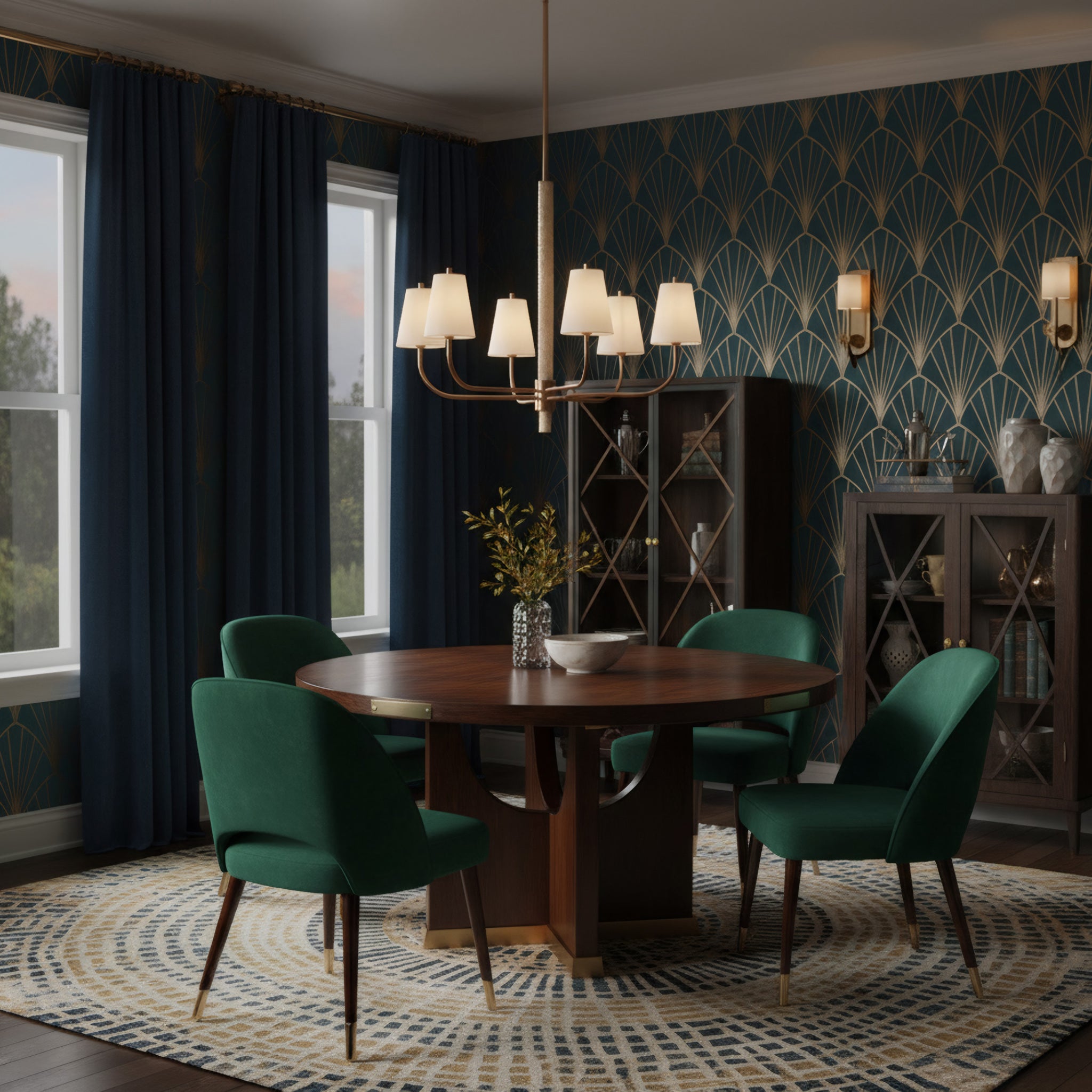 Rockford 8 Light Chandelier - Brontourage/Travartine